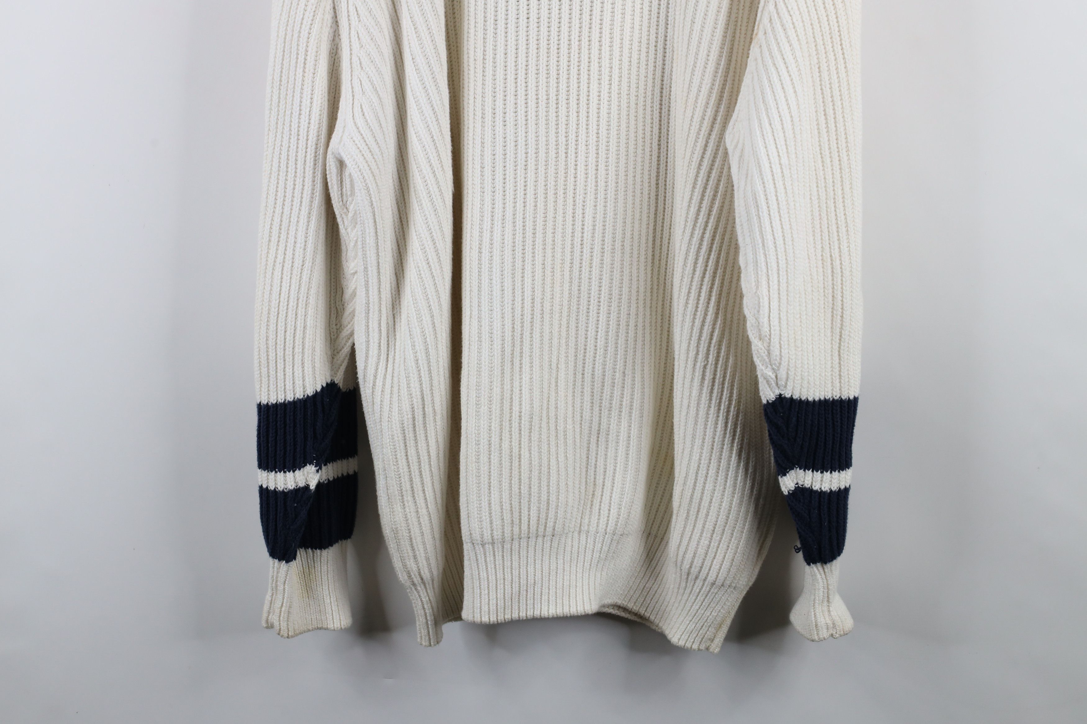 Nautica × Vintage Vintage 90s Nautica Ribbed Knit Shawl Cardigan Sweater Size US L / EU 52-54 / 3 - 15 Thumbnail