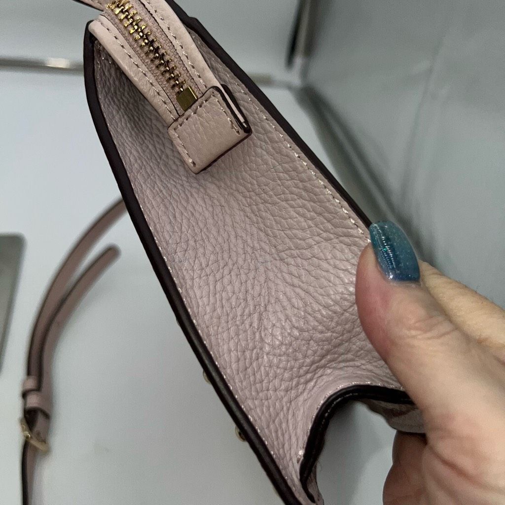 DKNY DKNY Blush Pink Leather Studded Crossbody Bag Size ONE SIZE - 7 Thumbnail