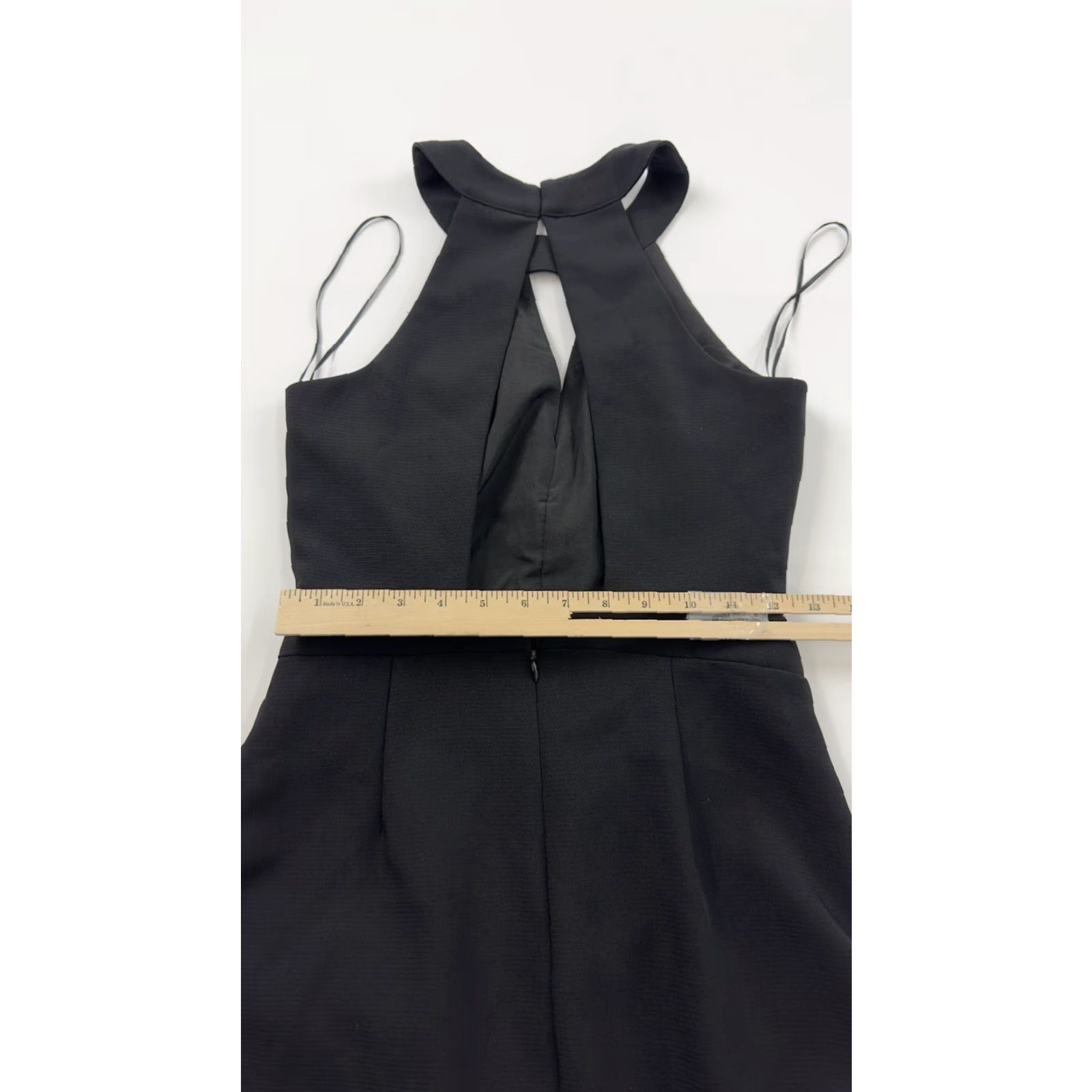Vintage Adelyn Rae Dress Women’s XS Black Halter Keyhole Ruffles Knee Length Party Cocktail Wedding Dress Size XS / US 0-2 / IT 36-38 - 6 Thumbnail