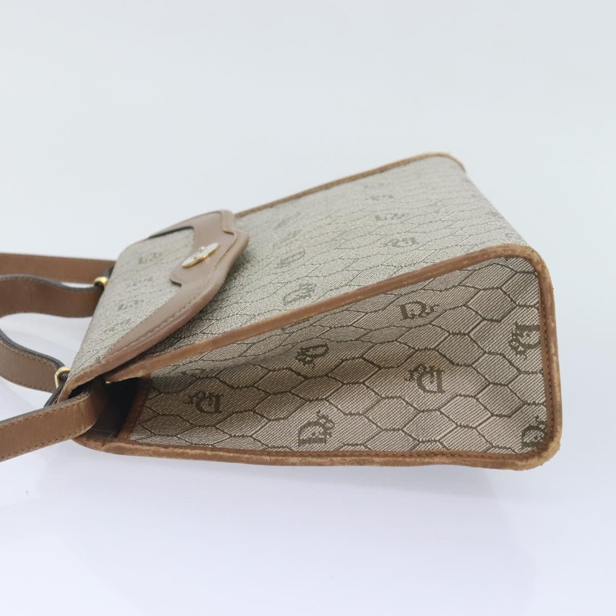 Dior DIOR Honeycomb Canvas Bag Pvc Leather Beige Gold Size ONE SIZE - 4 Thumbnail