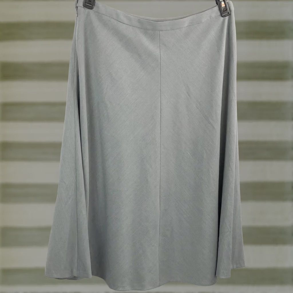 Jones New York VINTAGE Jones NY Flare A-Line Long Midi Skirt 14 Gray 34"W Lined Career Modest Business Size 36" / US 14 / IT 50 - 1 Thumbnail