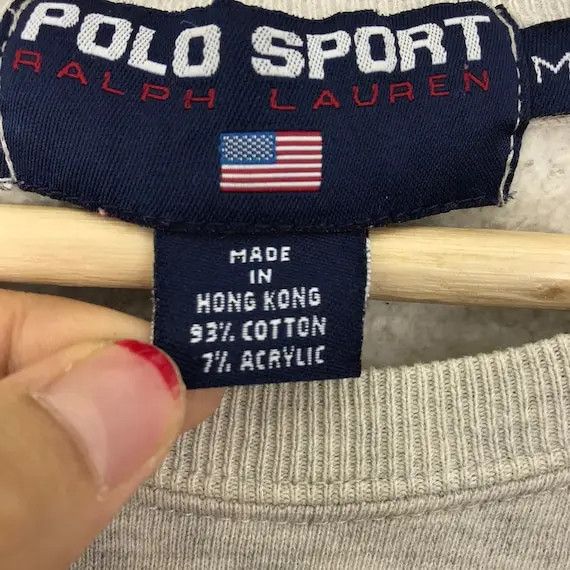 Polo Ralph Lauren Vtg 90’ POLO SPORT USA Flag Ralph Lauren Sweatshirt Pullover Size US M / EU 48-50 / 2 - 7 Thumbnail