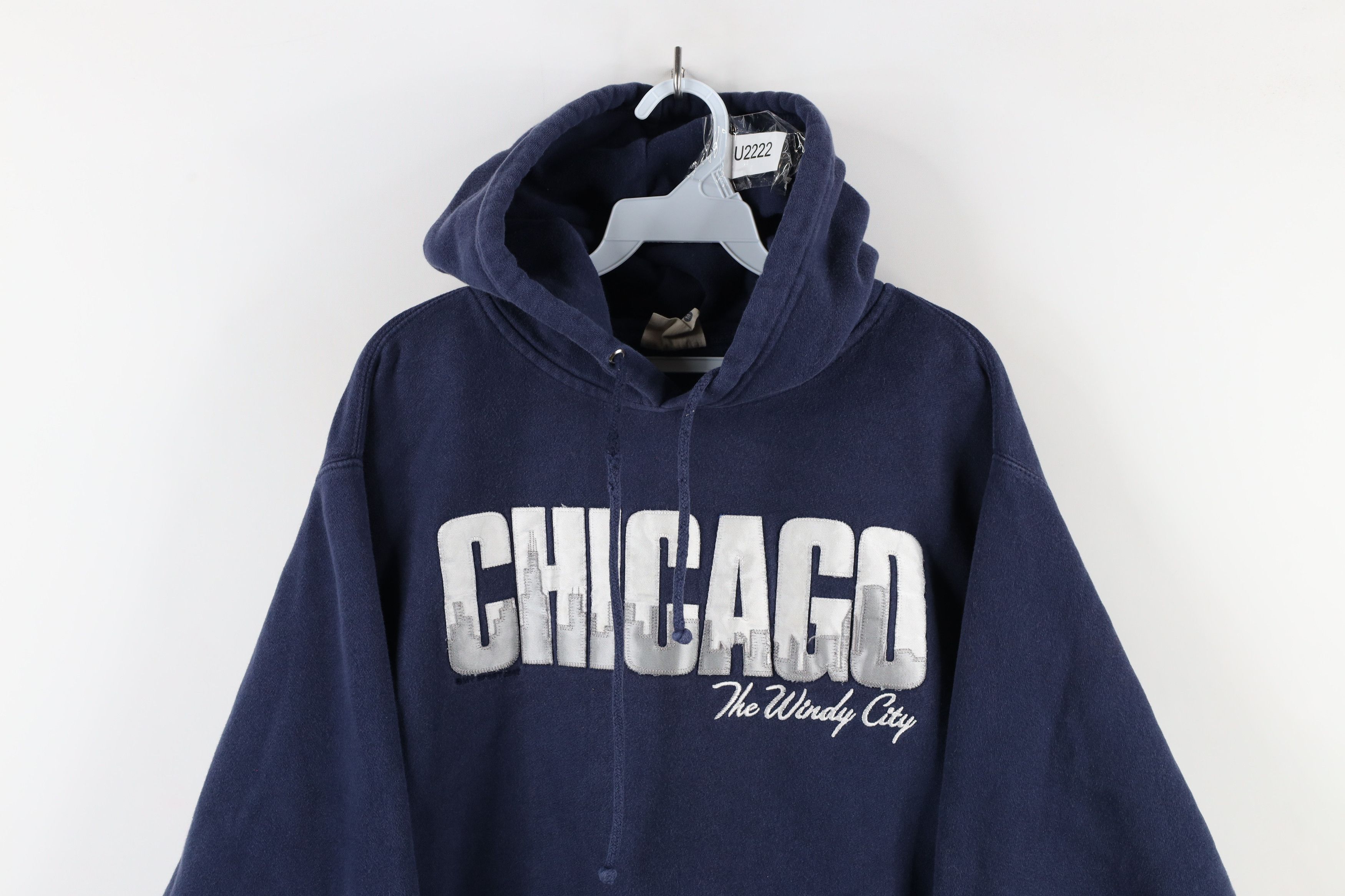Vintage Vintage Y2K Streetwear The Windy City Heavyweight Hoodie Size US M / EU 48-50 / 2 - 2 Thumbnail