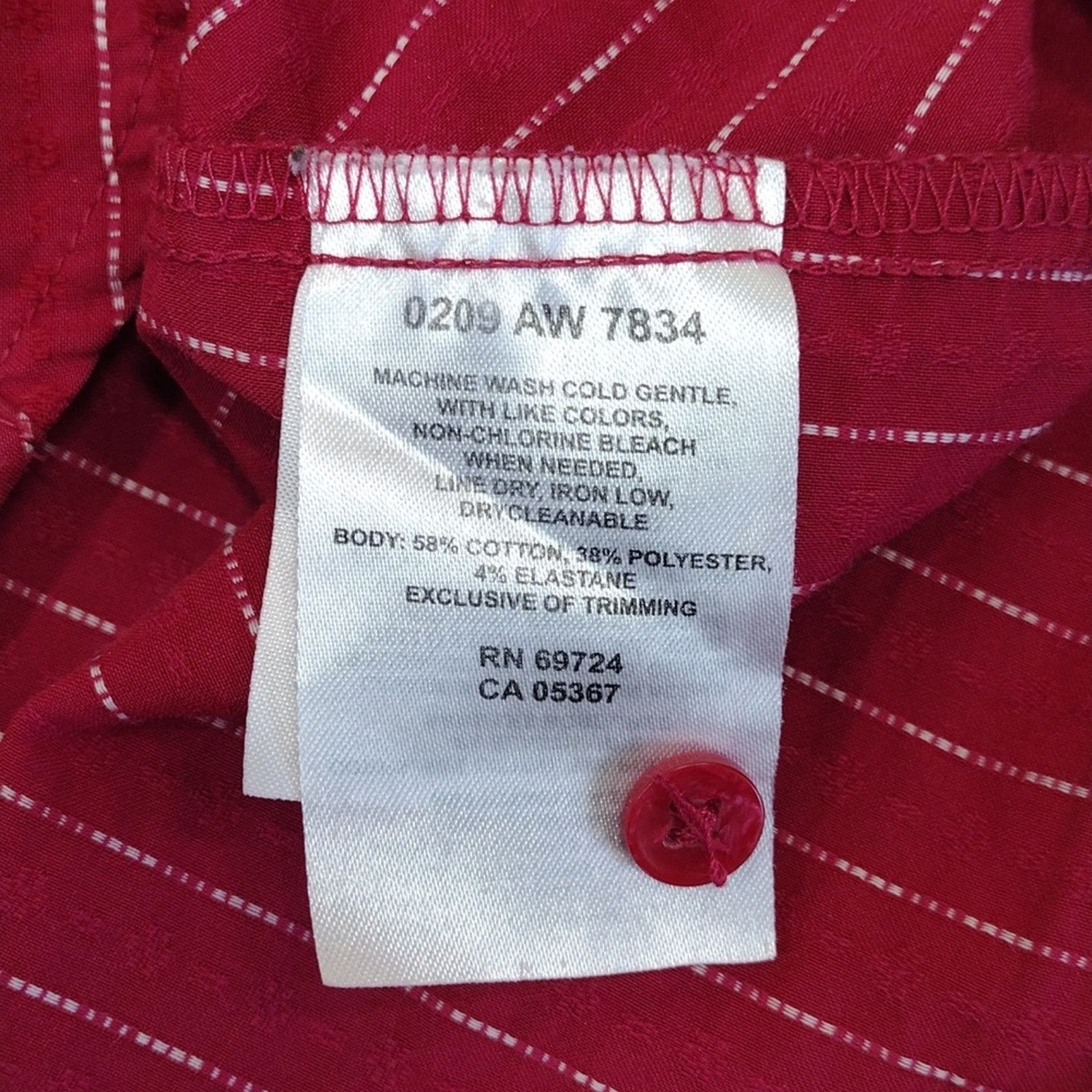 Columbia Columbia Red Stripes Plus Size Cotton Lightweight Shirt Size XXL / US 16-18 / IT 52-54 - 8 Thumbnail