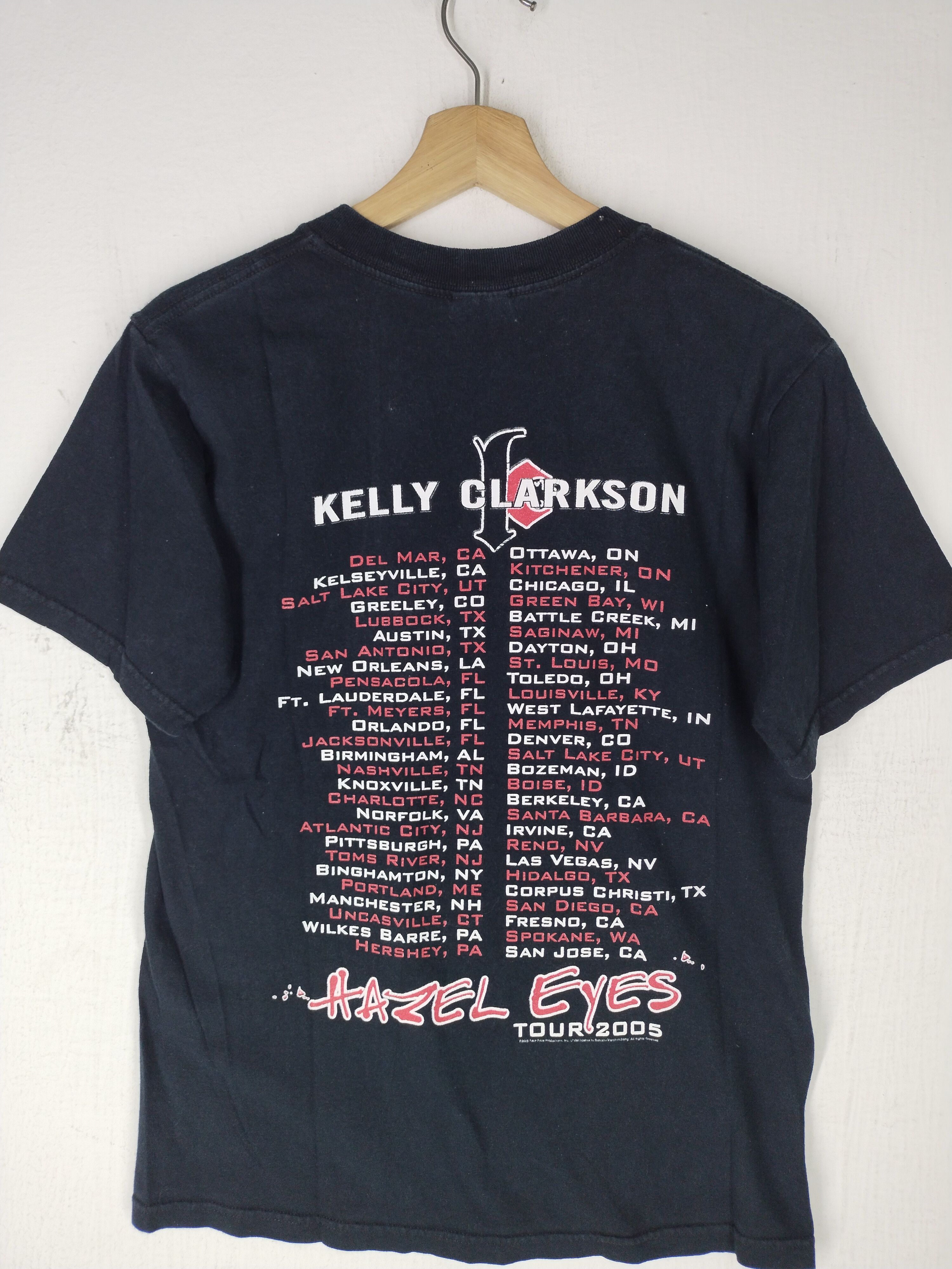 Rap Tees 05's Tour Vintage Hazel Eyes Kelly Clarkson Shirt Tee Size US S / EU 44-46 / 1 - 6 Thumbnail
