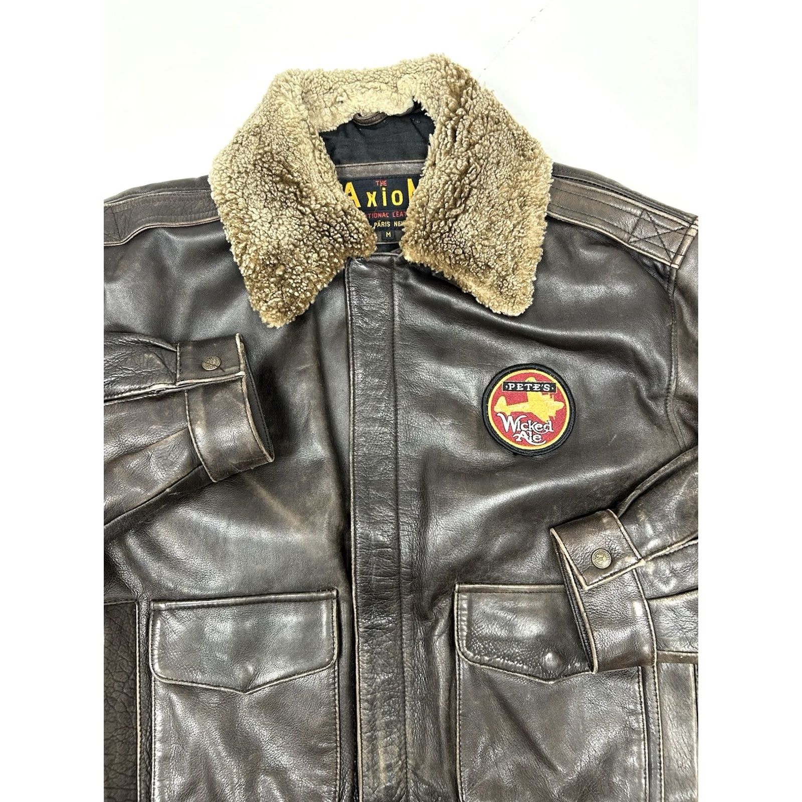 Vintage VINTAGE Pete’s Wicked Ale Leather Jacket Beer Brewery 90s USA Medium Size US M / EU 48-50 / 2 - 2 Thumbnail