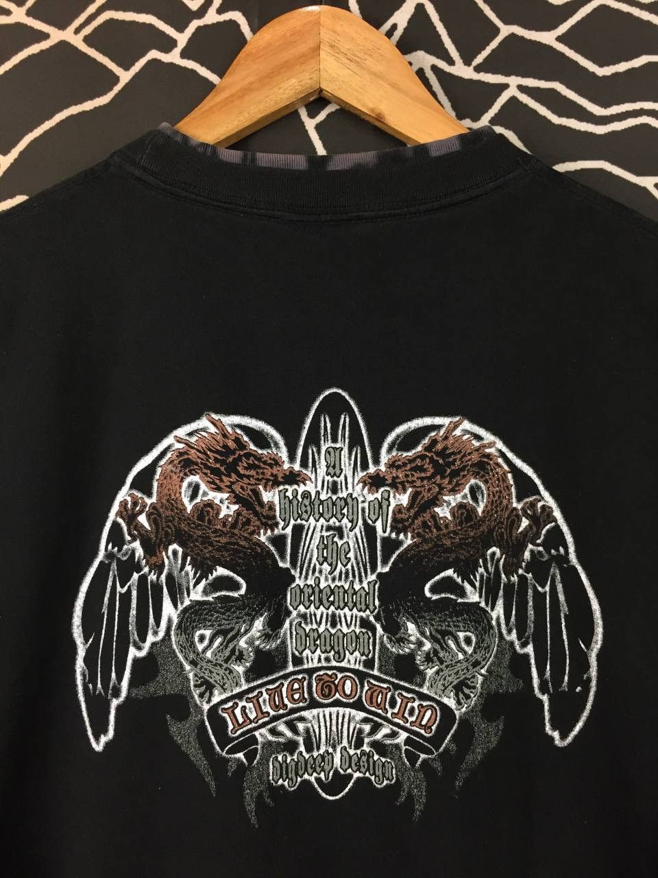 Japanese Brand La Horner Japanese Streetwear Oriental Dragon Cyber Y2K Tee Size US XL / EU 56 / 4 - 3 Thumbnail
