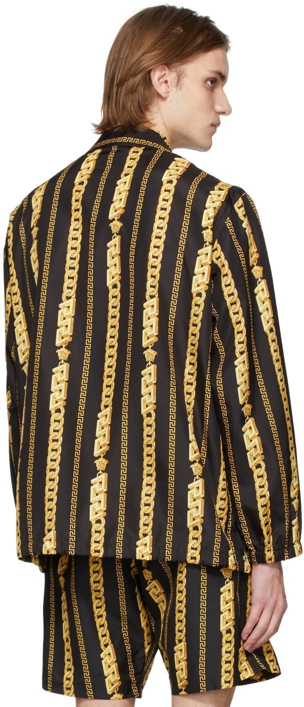 Versace o1y0525 Patterned Shirt in Black/Gold Size US L / EU 52-54 / 3 - 3 Thumbnail