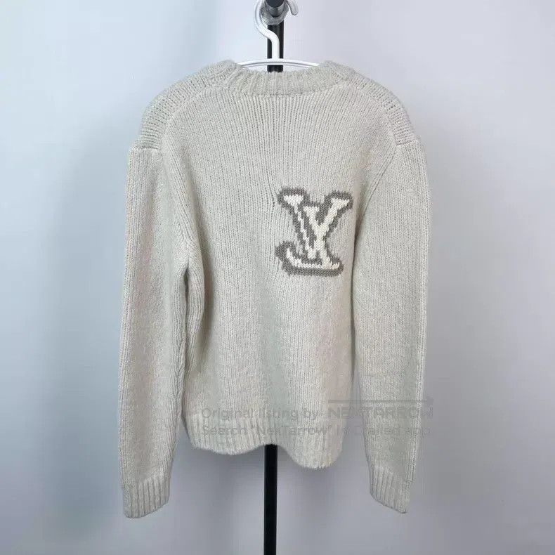 Louis Vuitton Louis Vuitton SS25 intarsia beige logo teddy wool sweater Size US XS / EU 42 / 0 - 2 Thumbnail