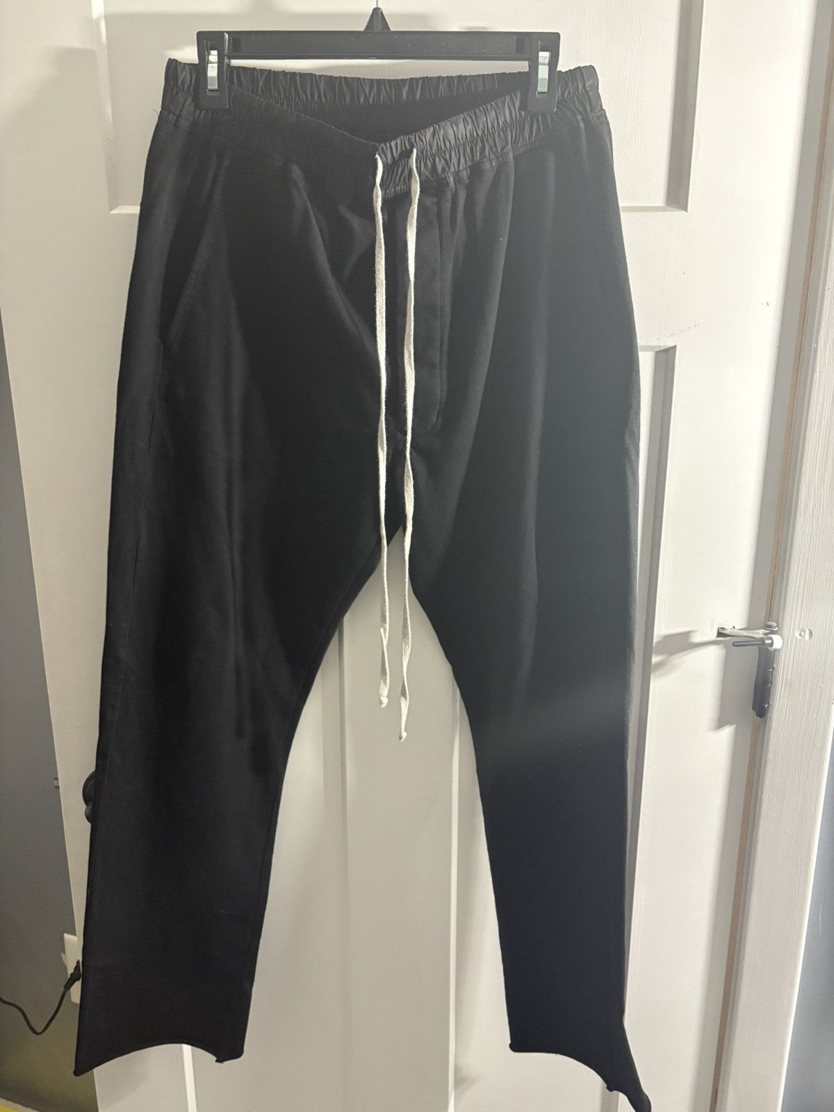 Rick Owens DRKSHDW Berlin Black Cotton Pants Straight Leg