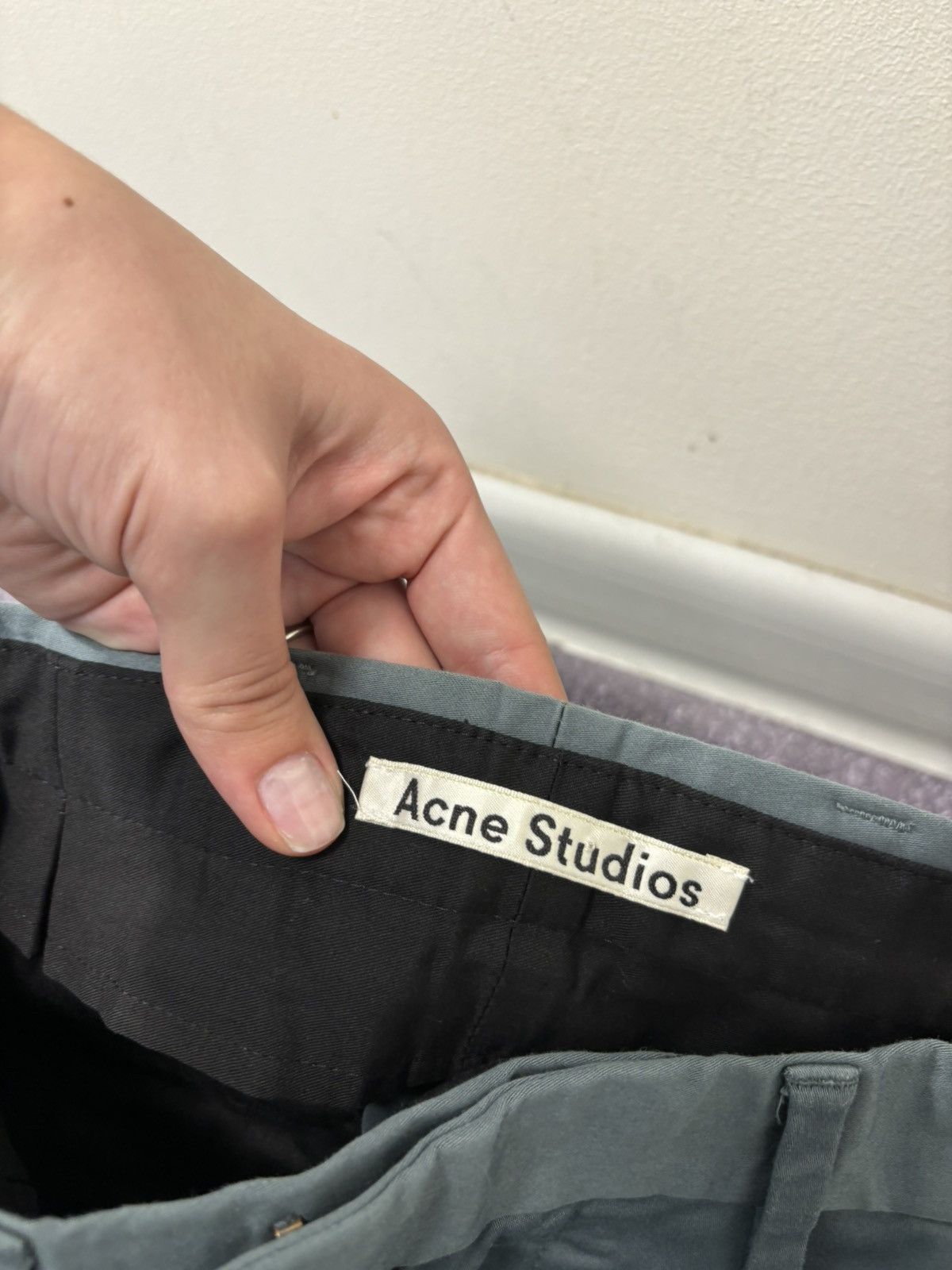 Acne Studios Acne Studios Max Satin Slim Fit Stretch Chino Pants Size US 28 / EU 44 - 8 Thumbnail