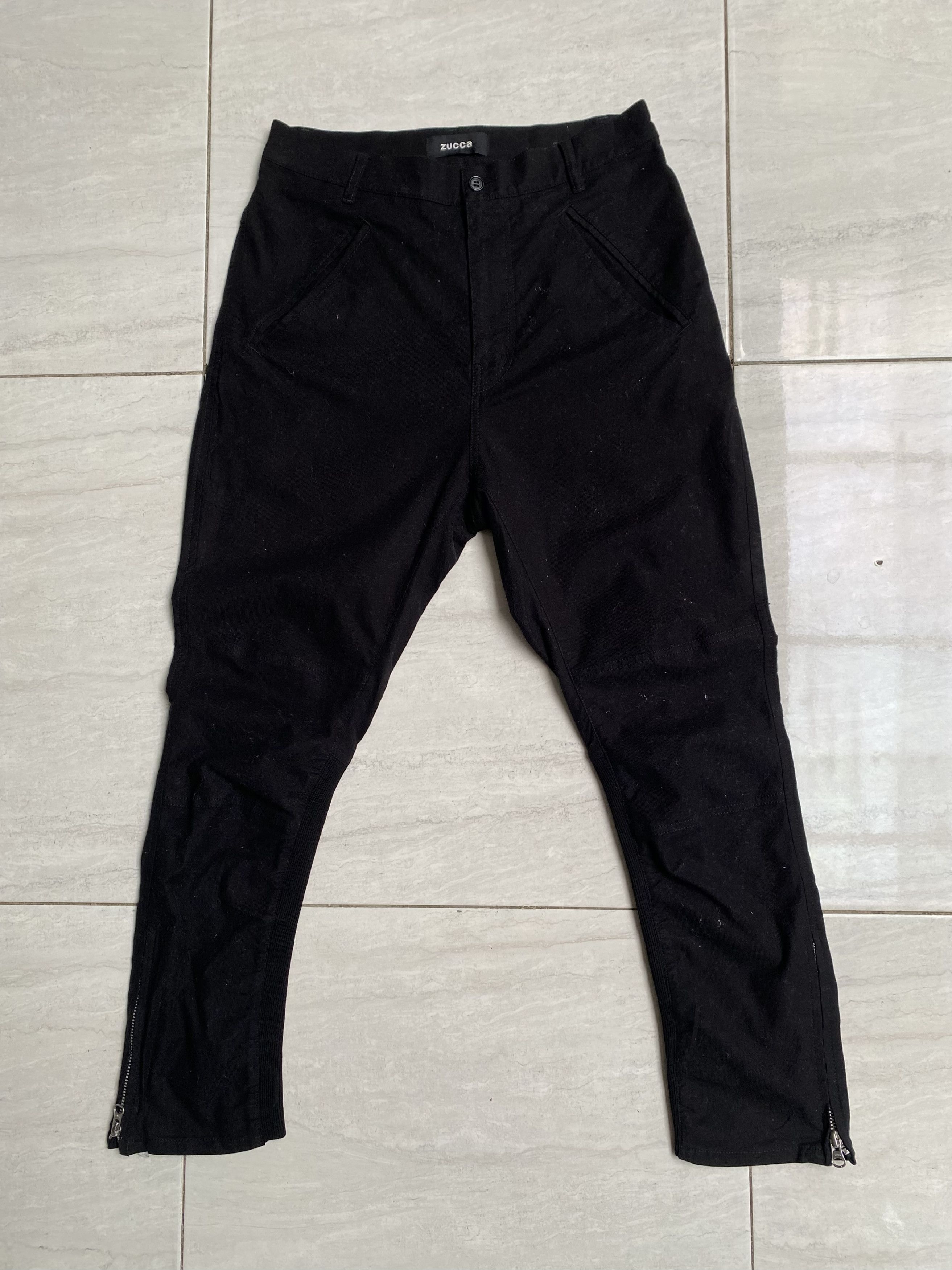 Zucca ZUCCA Issey Miyake Black Zipper Bondage Pants Size US 28 / EU 44 - 1 Thumbnail