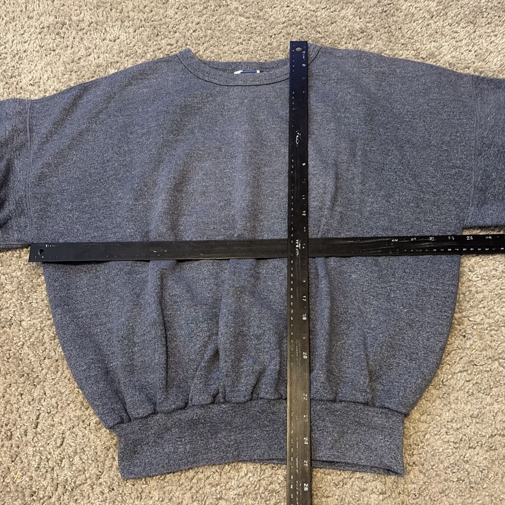 J Brand VINTAGE On Your Mark Sweatshirt Navy Blue Crewneck Medium M Mens 80s Pullover Crewneck Knits Blank Blue Size US M / EU 48-50 / 2 - 4 Thumbnail