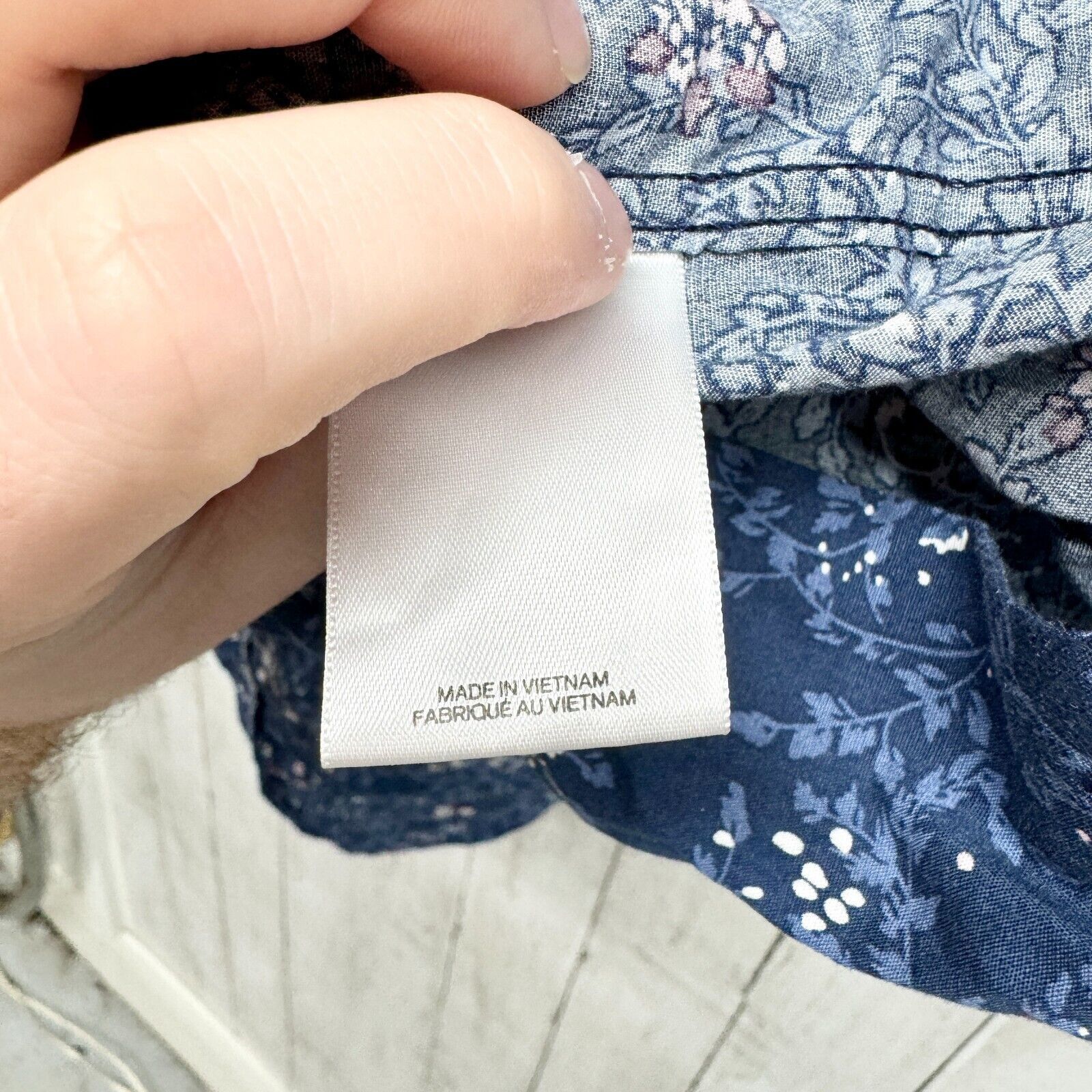 Express Express Dress Shirt M Floral Blue Button Down Long Sleeve Size US M / EU 48-50 / 2 - 3 Thumbnail