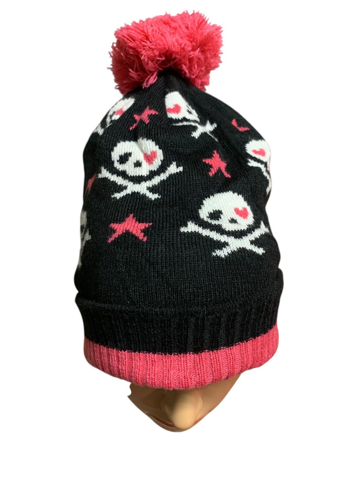 Designer × Japanese Brand × Kapital Rare Skull Roses Cuffed Beanie Hat Size ONE SIZE - 3 Thumbnail