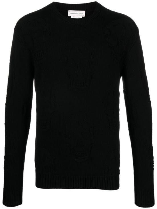 Alexander McQueen ALEXANDER MCQUEEN Men Sweater 775862 Q1A711000 Black Size US M / EU 48-50 / 2 - 1 Thumbnail