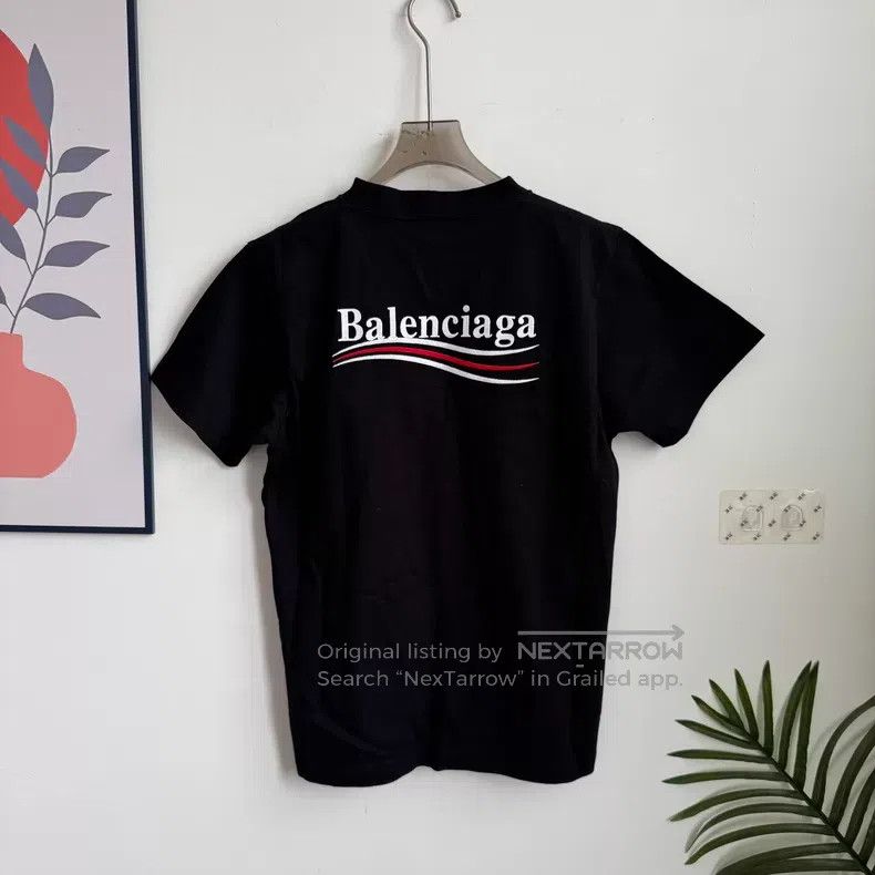 Balenciaga Balenciaga Black Short Sleeve T-Shirt, XL, Back Large Logo Size US XL / EU 56 / 4 - 2 Thumbnail