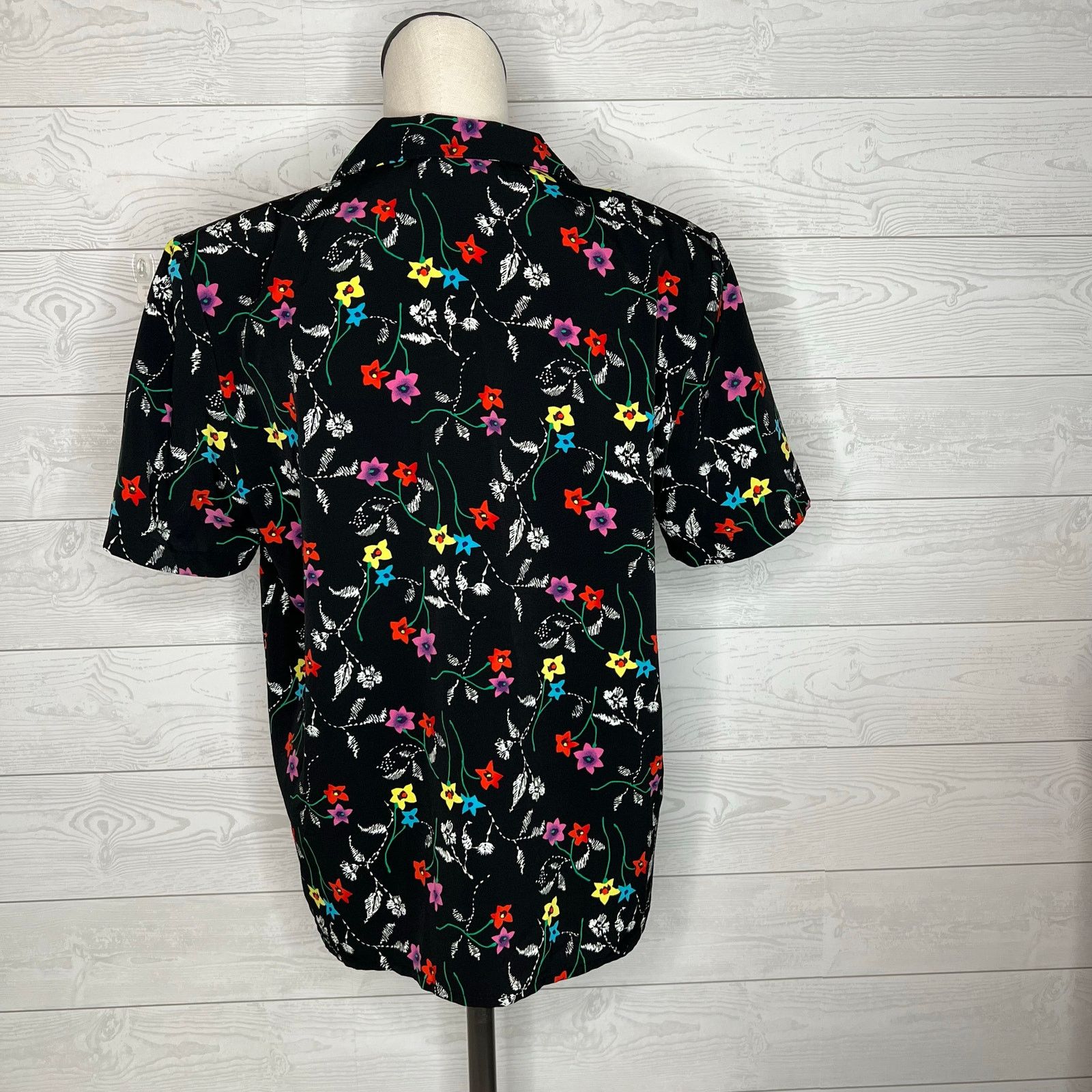 Other 80’s vintage Impressions black floral blouse Size medium Size M / US 6-8 / IT 42-44 - 3 Thumbnail