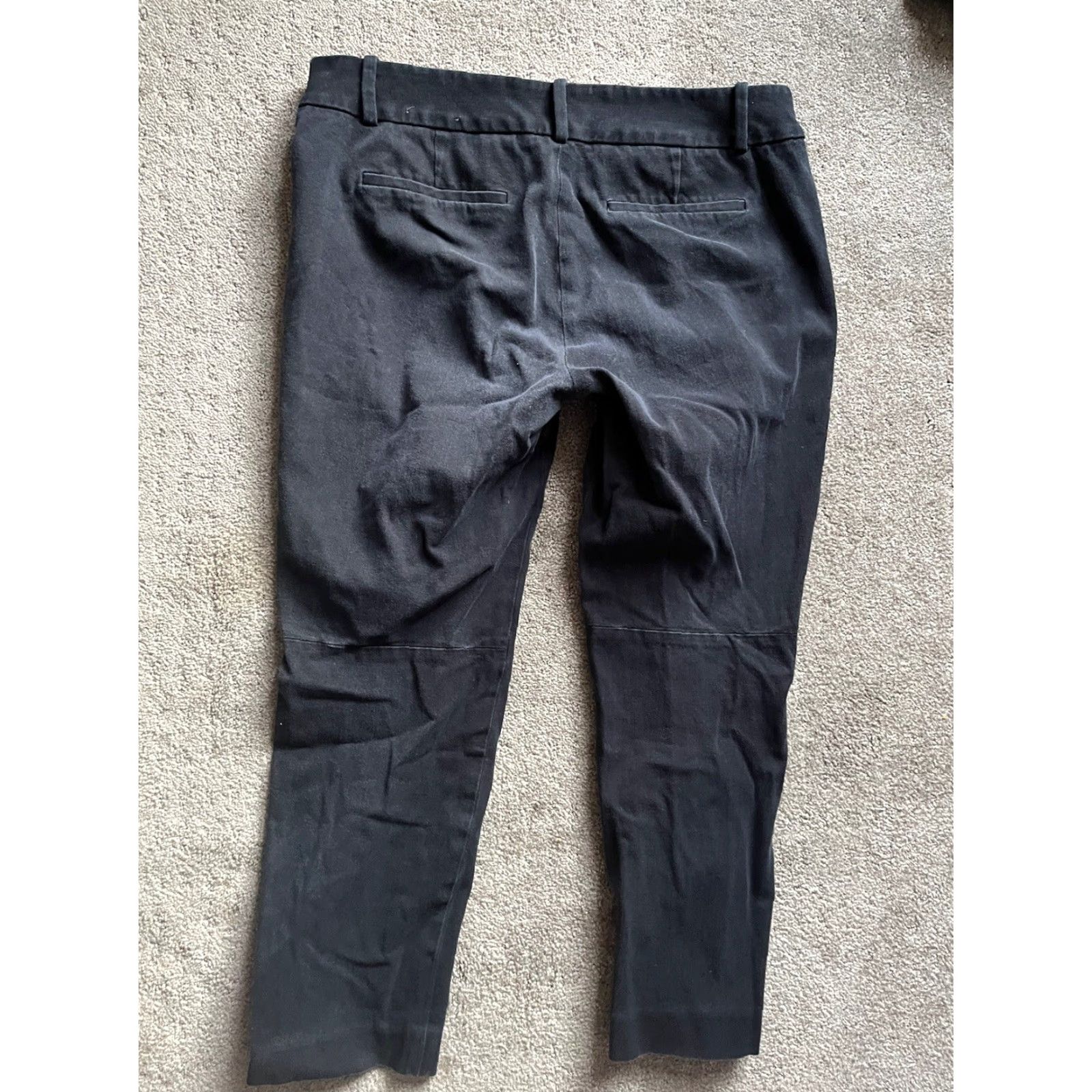 J.Crew J.CREW Slim Ankle Pants Women Size 8 Black Side Zip Stretch Cotton Spandex Flat Front Inseam 24 Classic Womens Size 30" / US 8 / IT 44 - 3 Thumbnail