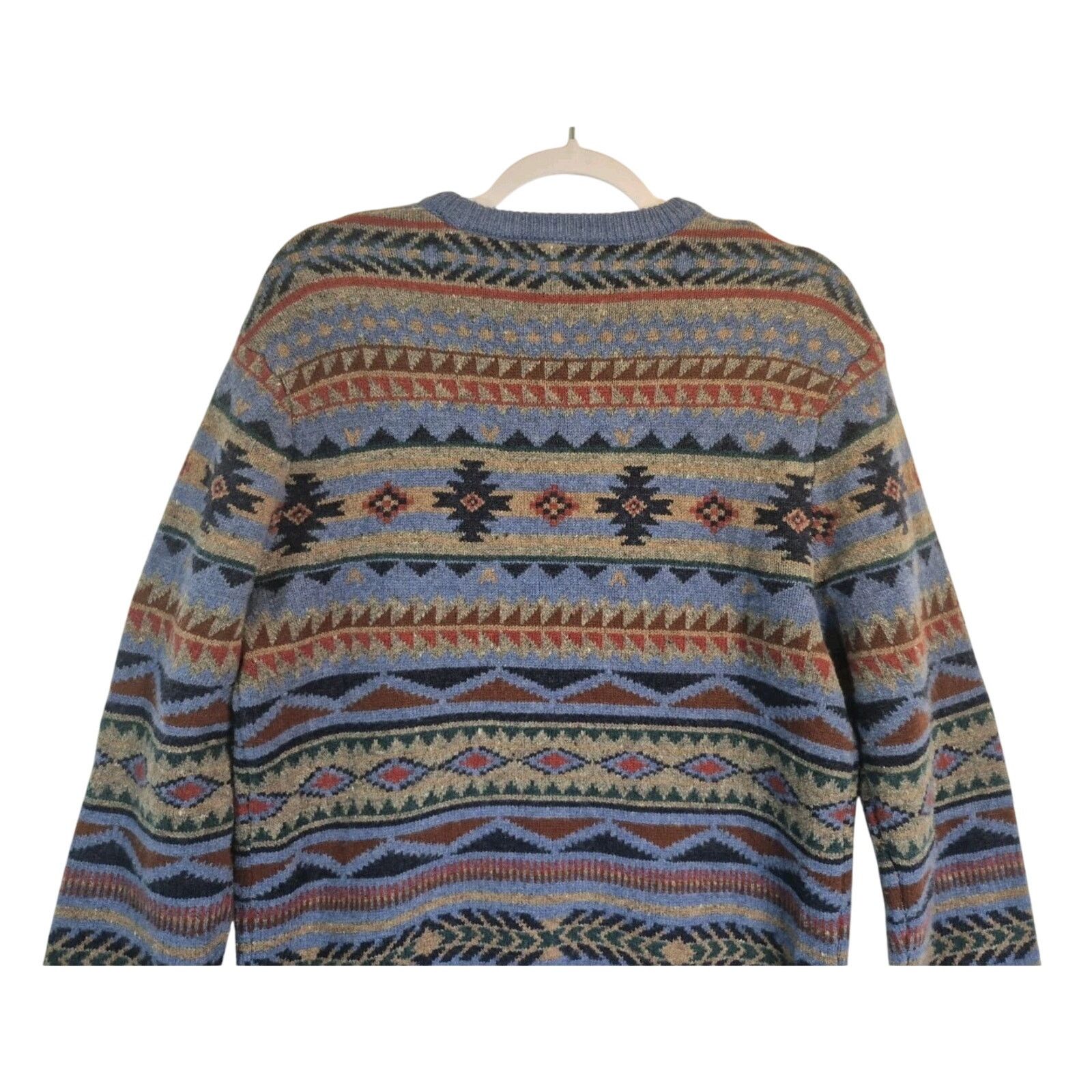 Faherty Faherty Doug Good Feather Fair Isle Wool Mens Sweater Medium Size US M / EU 48-50 / 2 - 7 Thumbnail