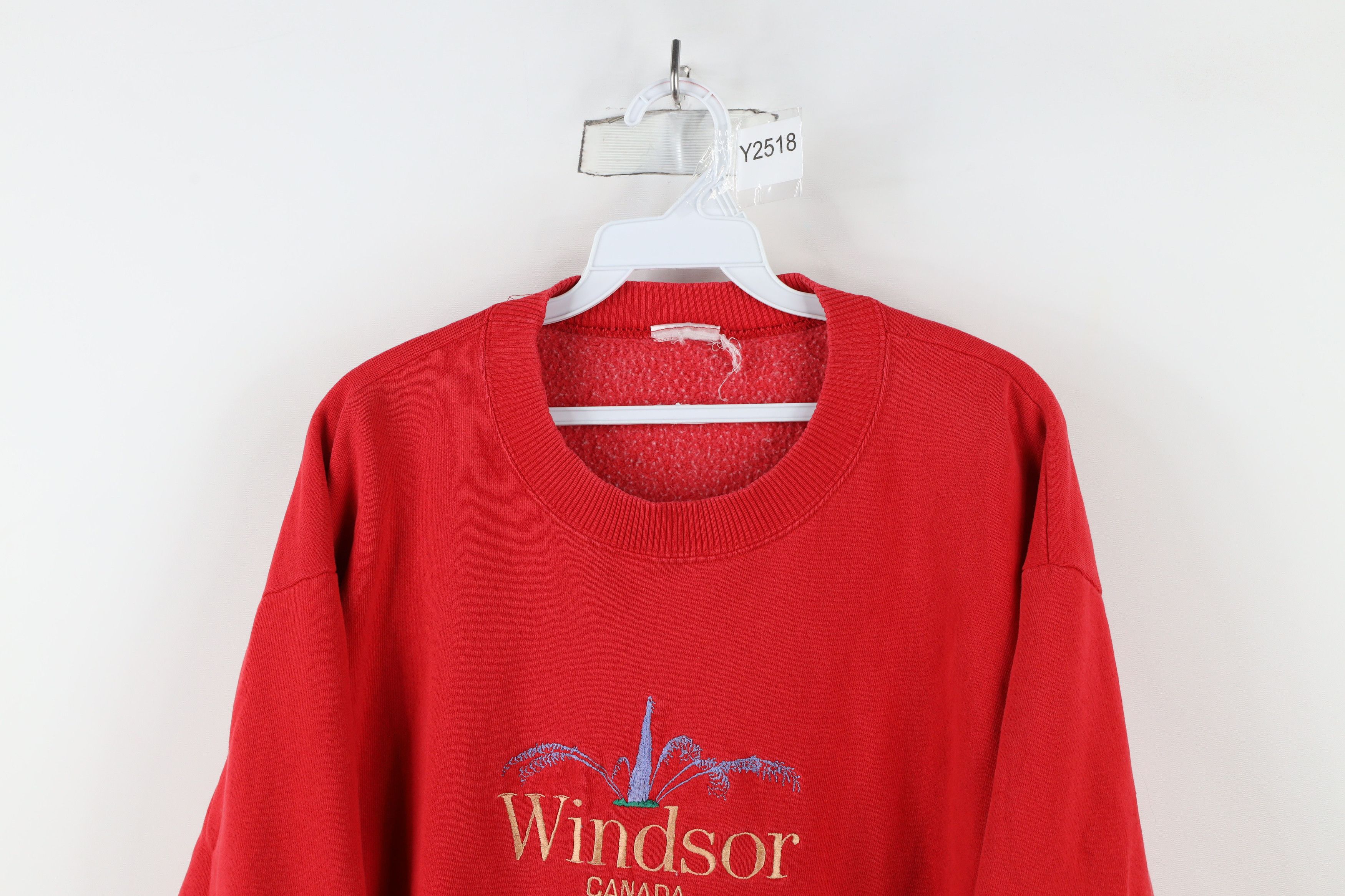 Vintage Vintage 90s Streetwear Spell Out Windsor Canada Sweatshirt Size US M / EU 48-50 / 2 - 2 Thumbnail