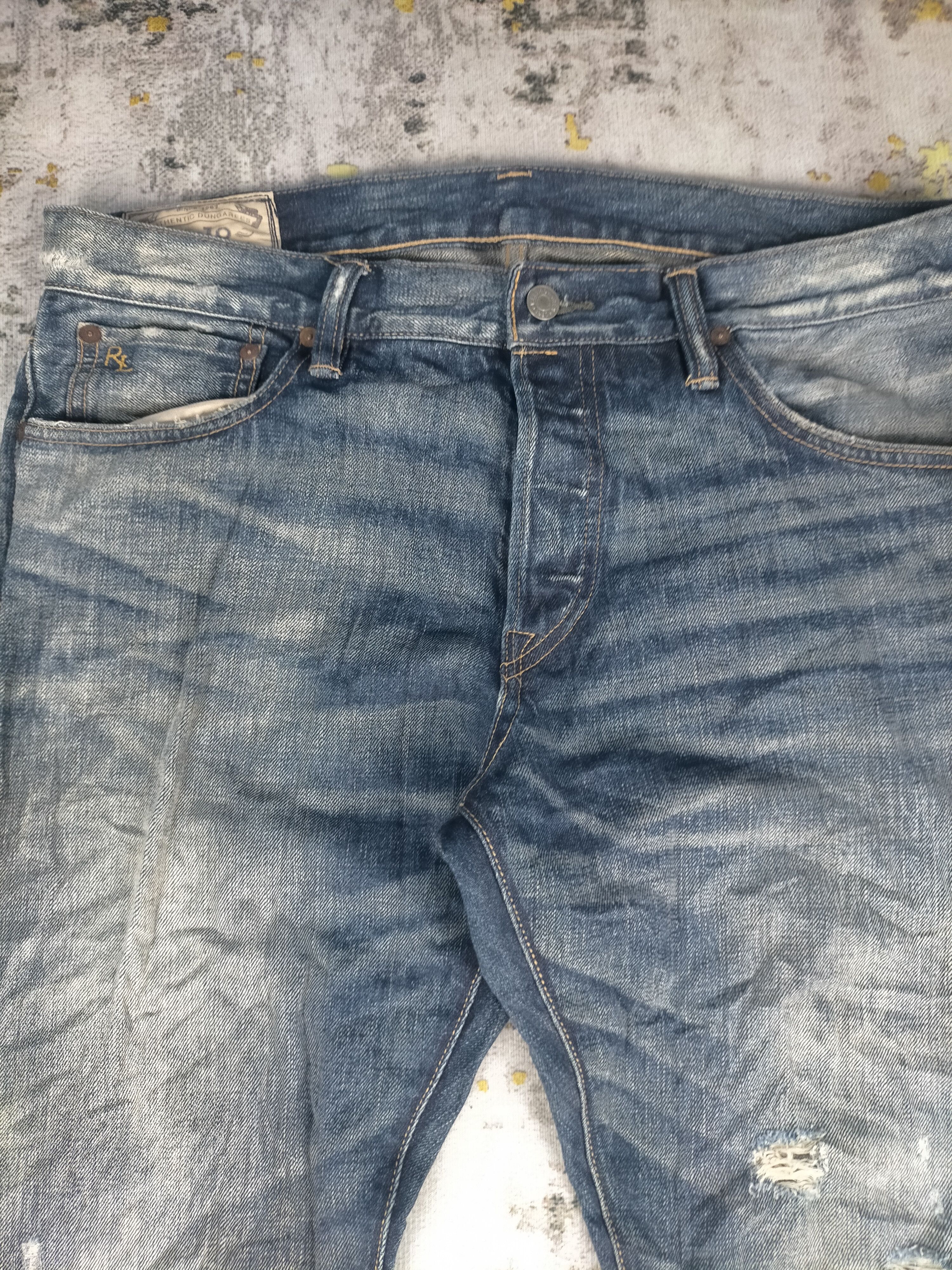 Polo Ralph Lauren Polo Ralph Lauren Distressed Varick Slim Mudwash Jeans Size US 34 / EU 50 - 3 Thumbnail