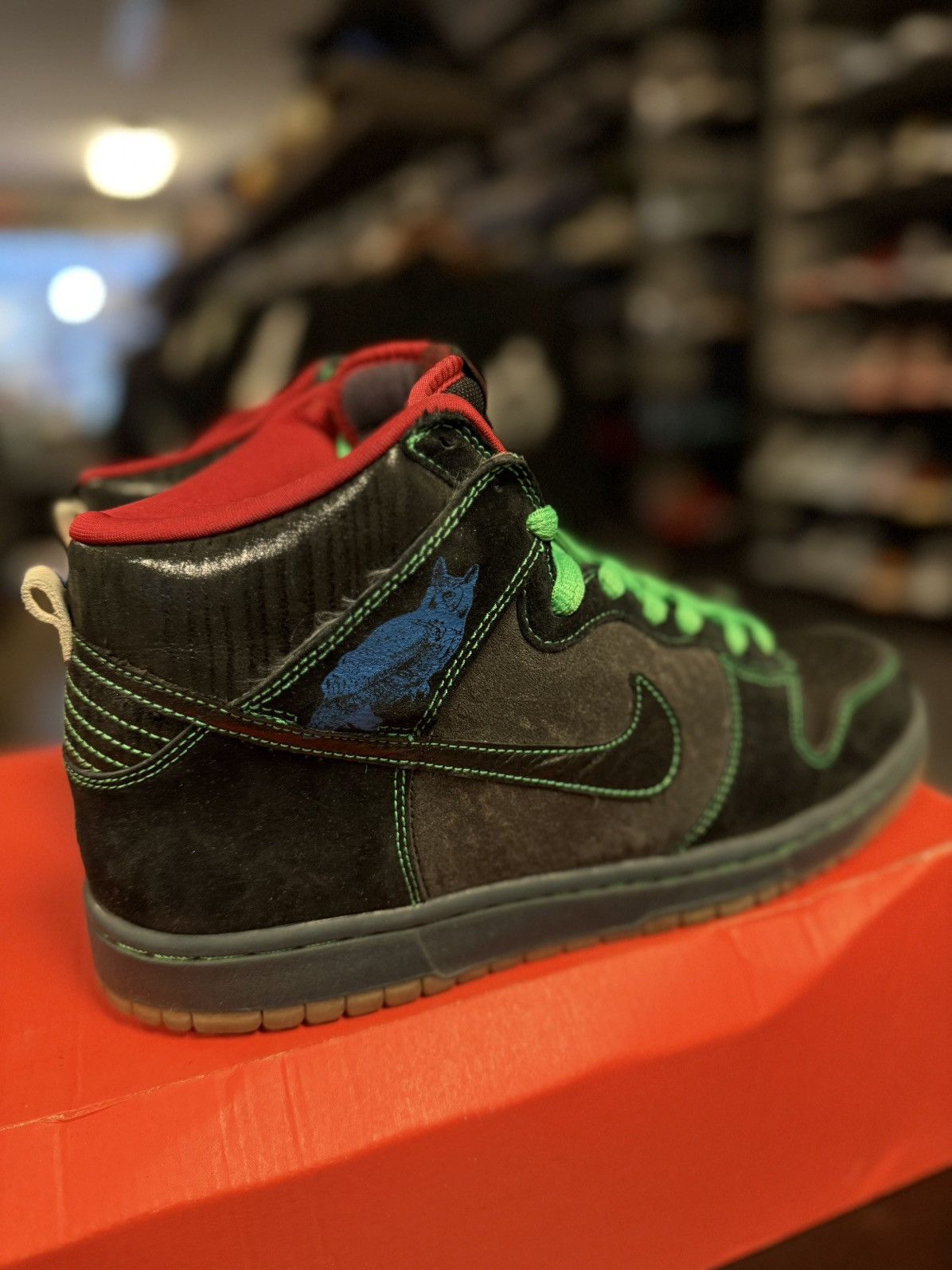 Nike Size 11 Nike Dunk High Premium SB 2008 Twin Peaks Night Owl Size US 11 / EU 44 - 2 Thumbnail