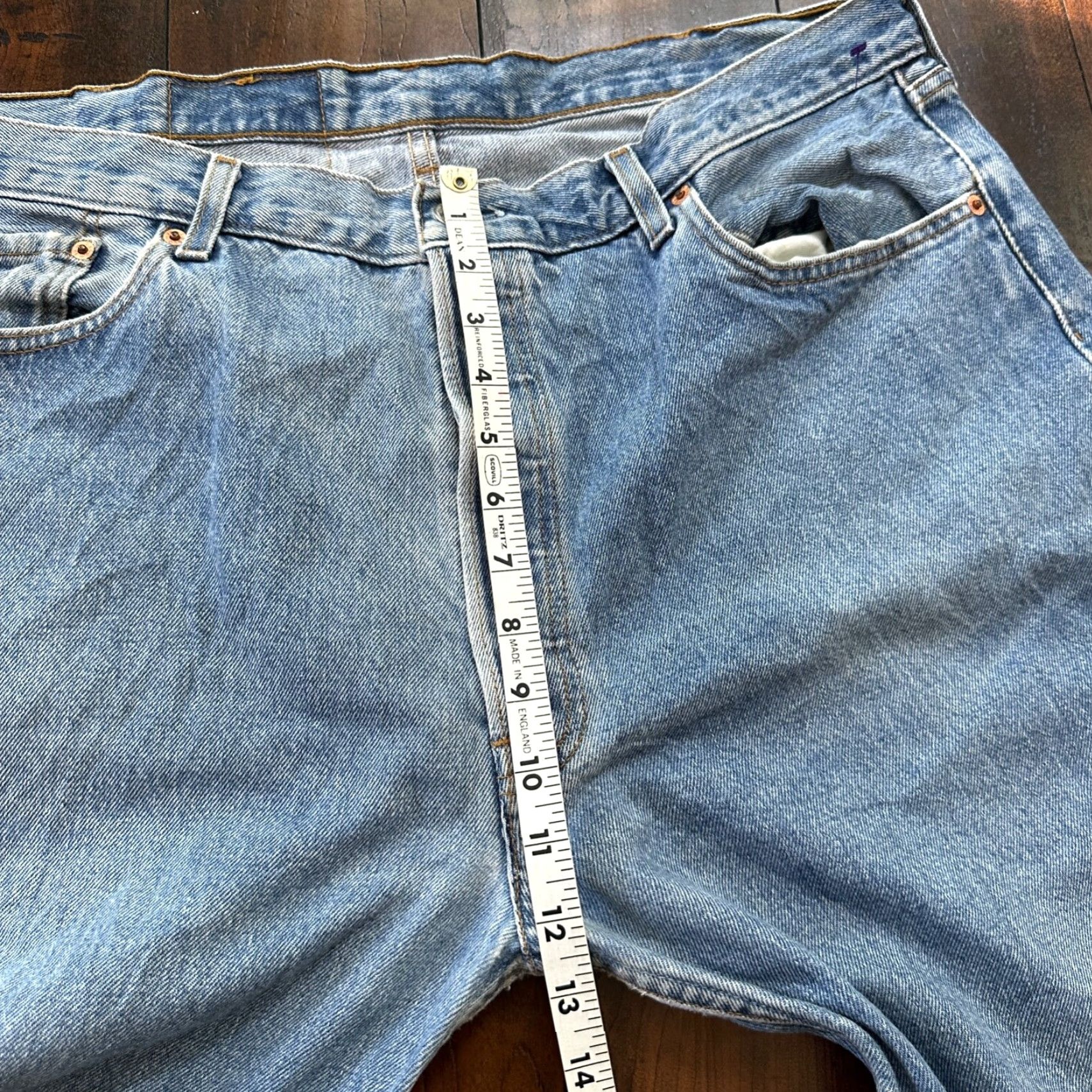 Levi's VINTAGE Levi's 501 90s Straight Leg Jeans 40x36 Light Wash Denim Men Size US 40 / EU 56 - 6 Thumbnail
