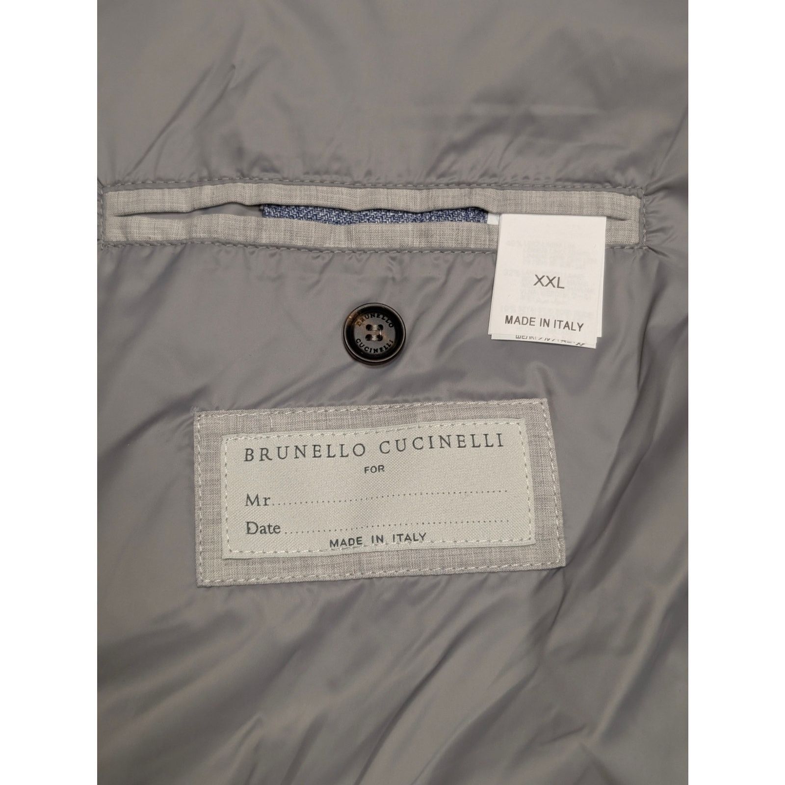 Brunello Cucinelli NWT Brunello Cucinelli Blue Linen Wool Silk Hooded Vest XXL Size US XXL / EU 58 / 5 - 3 Thumbnail