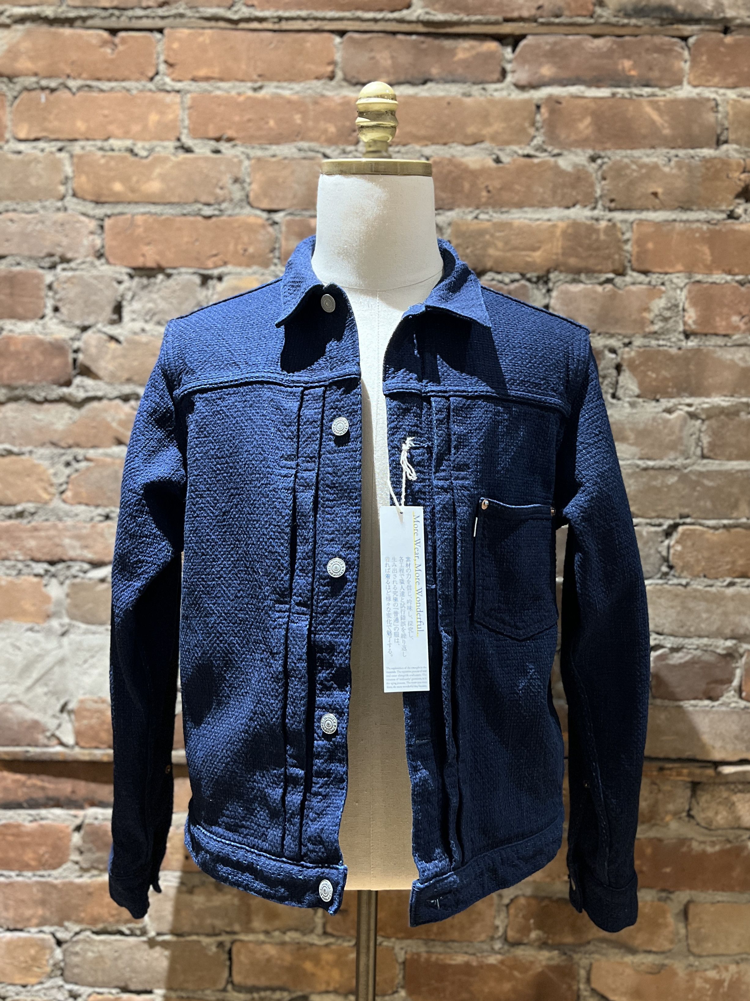 Other Omoto Denim 3121 15oz Ori-Sashi Sashiko Type 1 Jacket Size US M / EU 48-50 / 2 - 1 Thumbnail