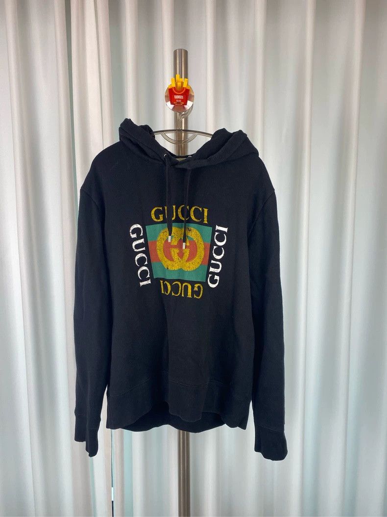 Gucci Gucci Black retro old destruction square color block Logo l Size US L / EU 52-54 / 3 - 1 Thumbnail