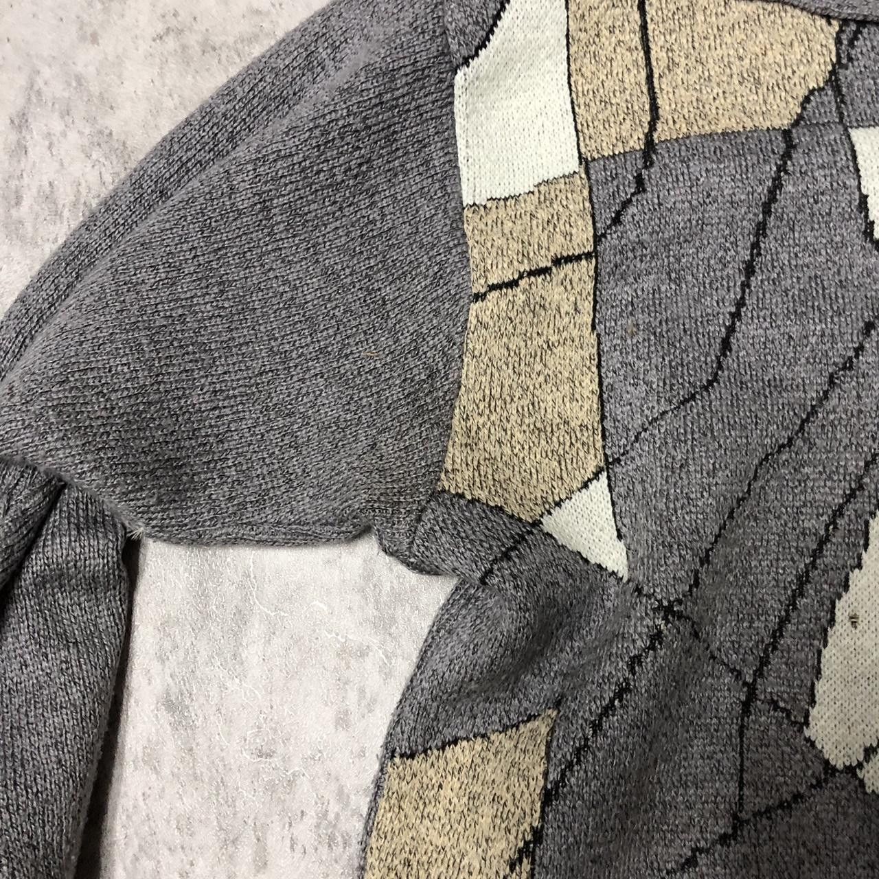 Other Grey & cream argyle sweater with a unique design argyle Size US XL / EU 56 / 4 - 2 Thumbnail
