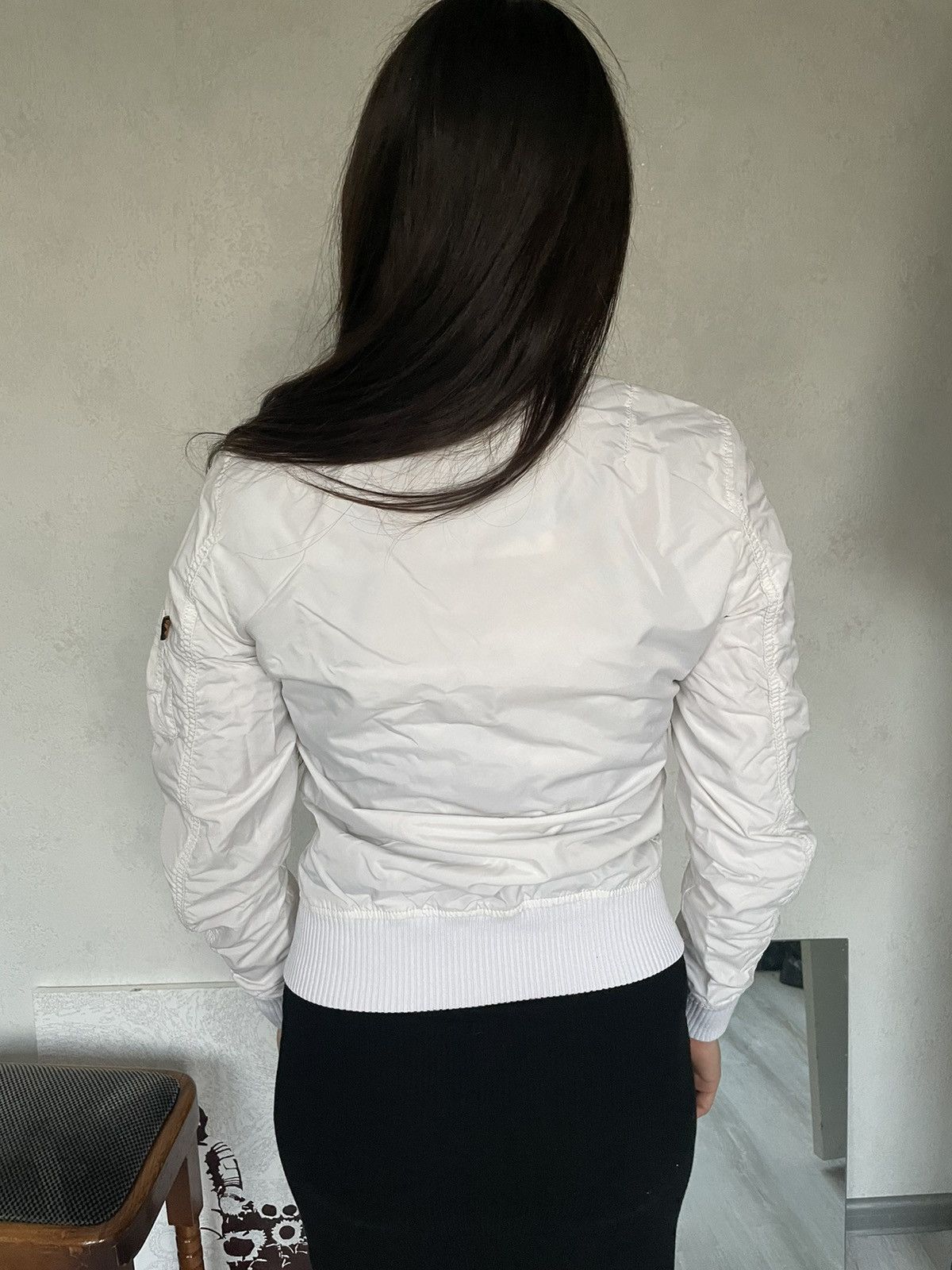 Alpha Industries × Vintage Alpha Industries Bomber MA-1 Flyers Jacket Women's White Size S / US 4 / IT 40 - 4 Thumbnail