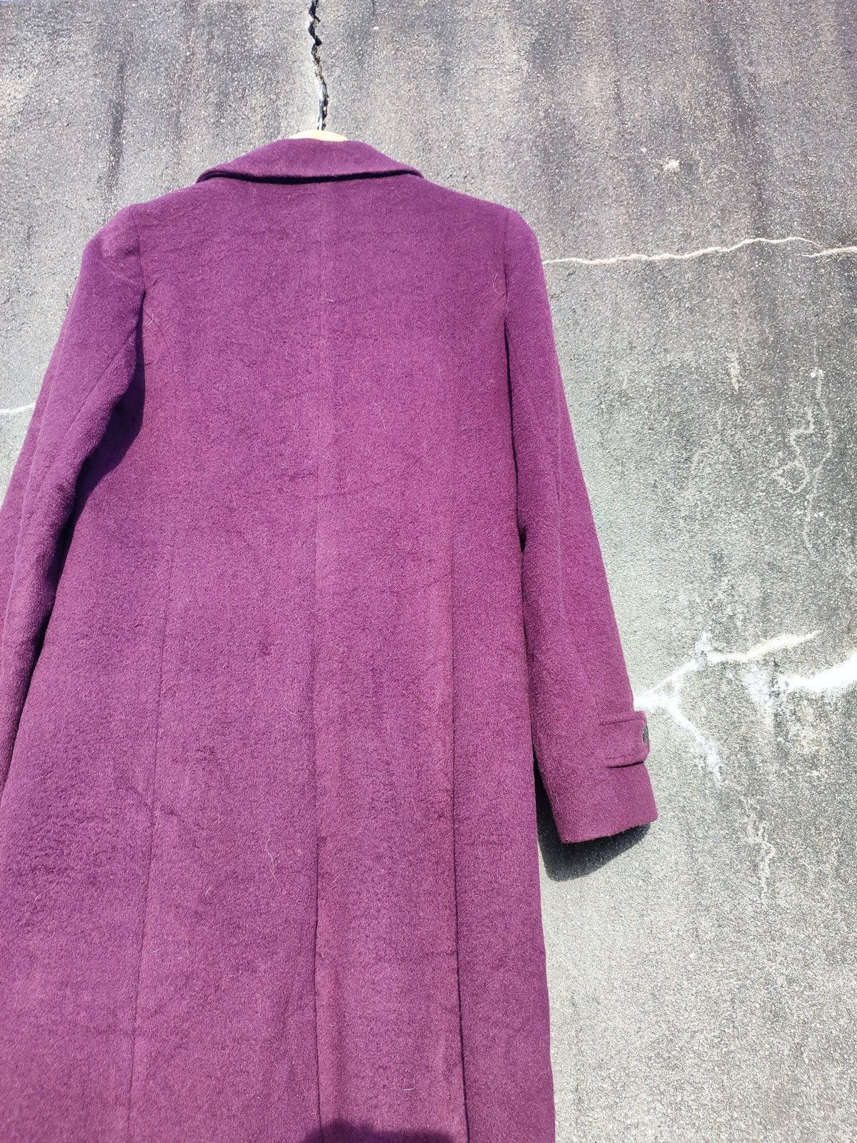 Issey Miyake I.S. sunao kuwahara Plum Wool Long Coat Avant-Garde Japanese Size S / US 4 / IT 40 - 12 Thumbnail