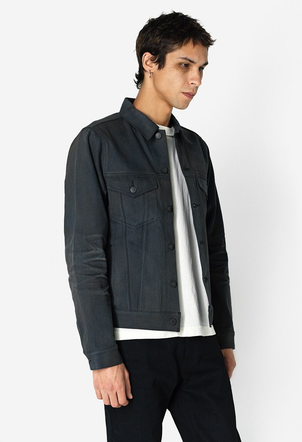 John Elliott Thumper Type III Selvedge Charcoal & Indigo Dry Process Size US XS / EU 42 / 0 - 14 Thumbnail
