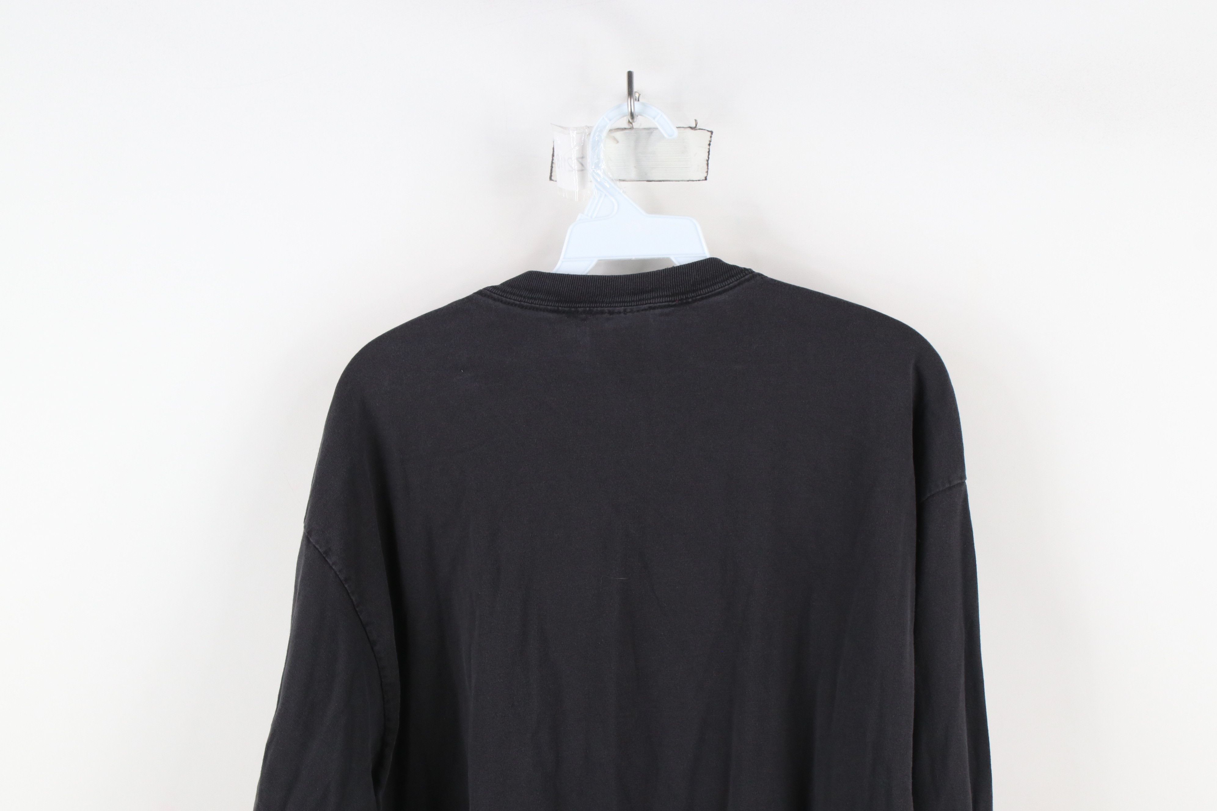 Vintage Vintage 90s Streetwear Long Sleeve T-Shirt Black Cotton Size US L / EU 52-54 / 3 - 10 Thumbnail