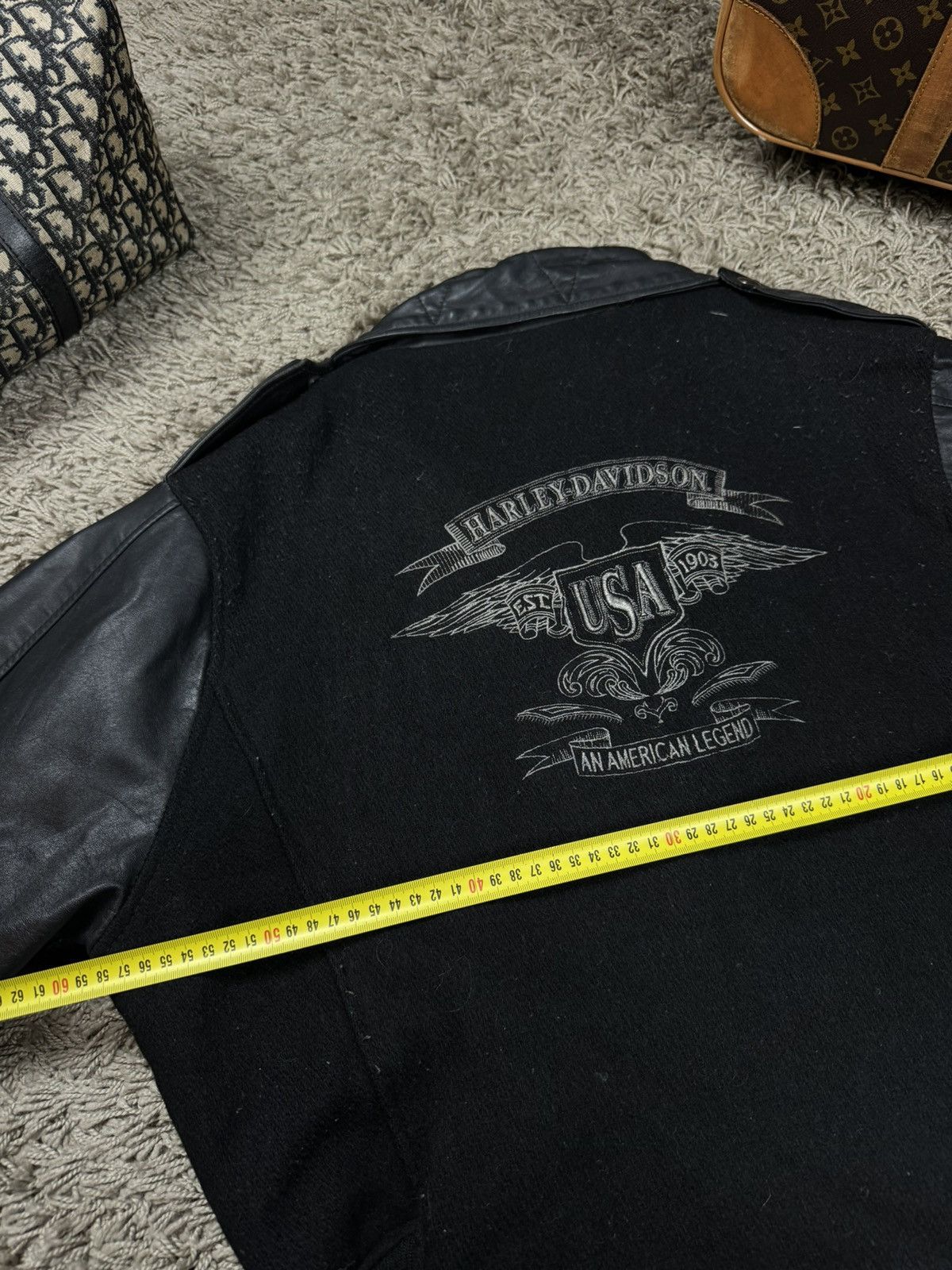 Harley Davidson Vintage leather jacket Harley Davidson original item Size L / US 10 / IT 46 - 4 Thumbnail