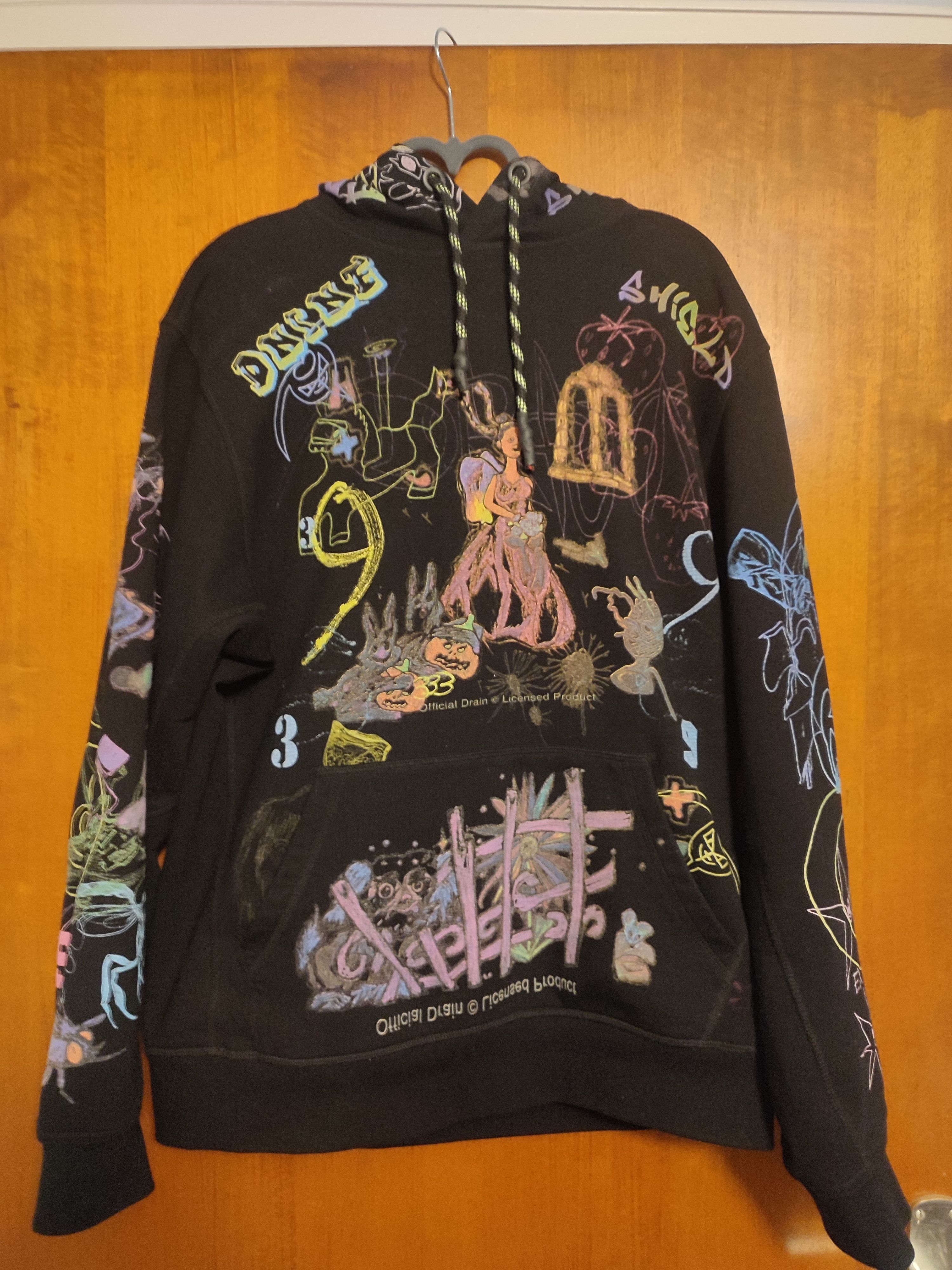 Drain Gang BLADEE / 333 EXSTASIA HOODIE / BLACK | Grailed