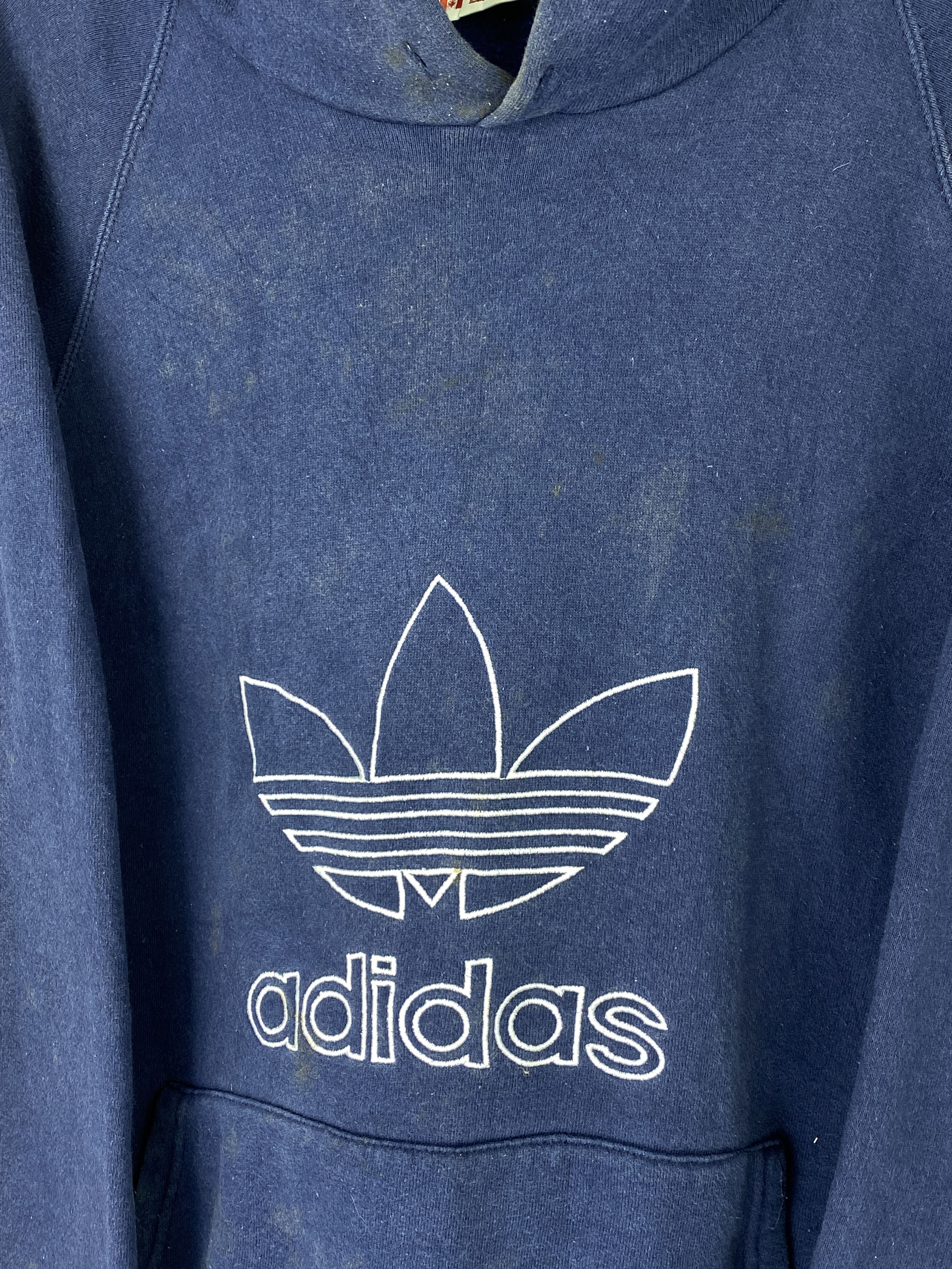 Adidas Vintage 90s Adidas Central Logo Pullover Hoodie SH0508 Size US L / EU 52-54 / 3 - 11 Thumbnail
