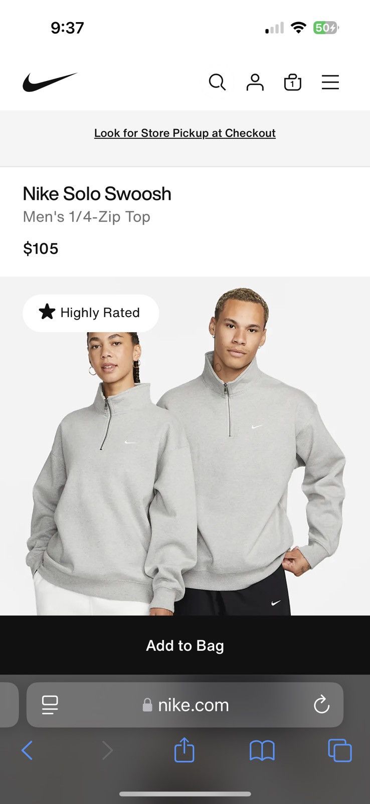 Nike NikeLab Solo Swoosh 1/4 zip Size US M / EU 48-50 / 2 - 1 Thumbnail