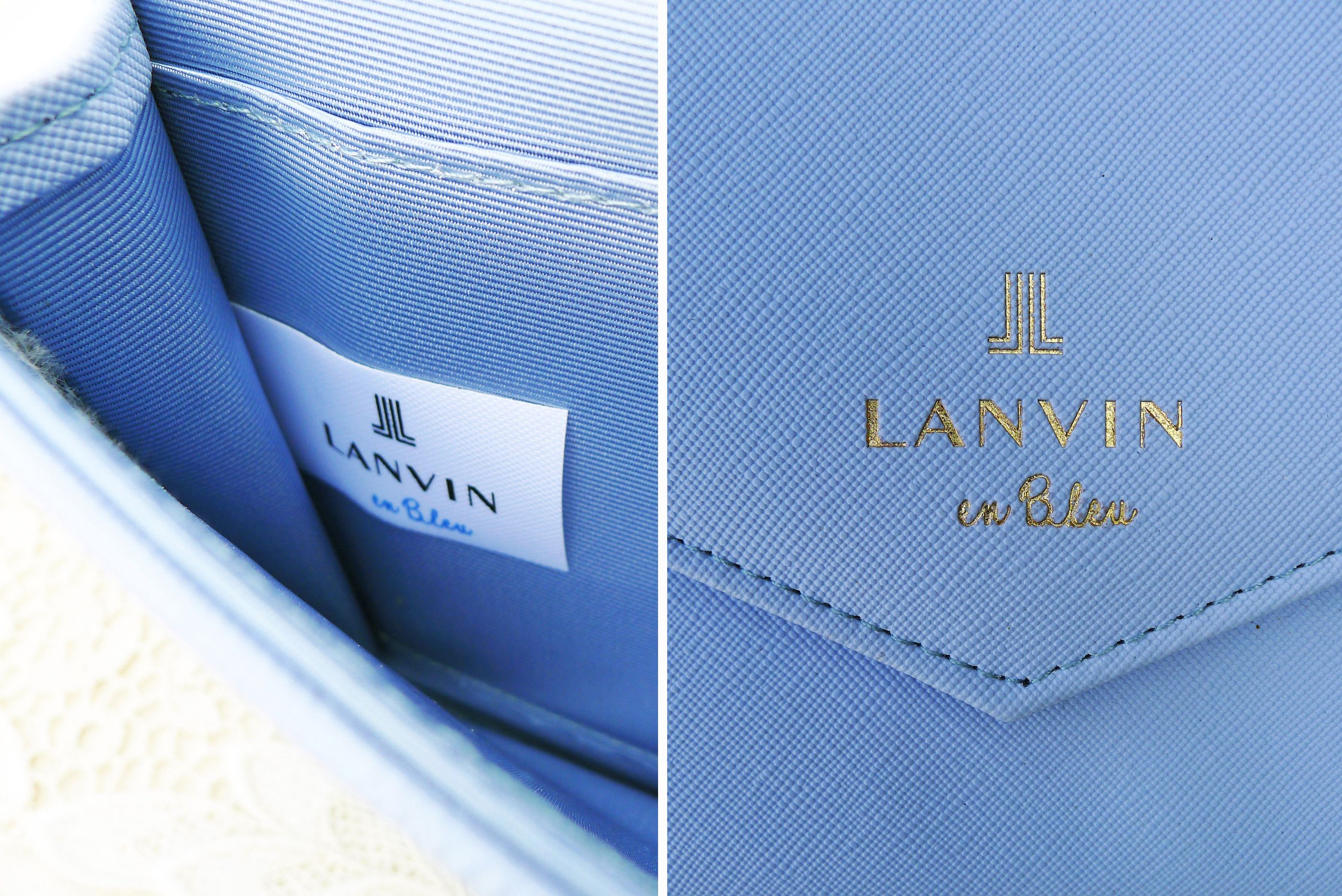 Lanvin Vintage Deadstock LANVIN en Bleu Envelope clutch, PU leather Size ONE SIZE - 5 Thumbnail