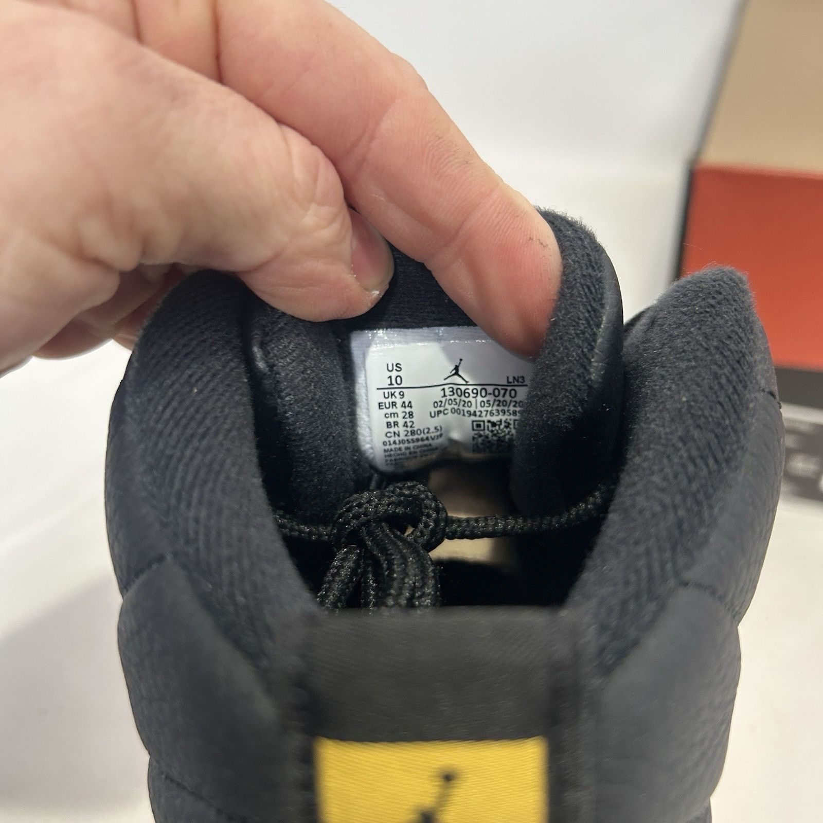 Nike Nike Air Jordan 12 Retro “Black University Gold” Size US 10 / EU 43 - 6 Thumbnail