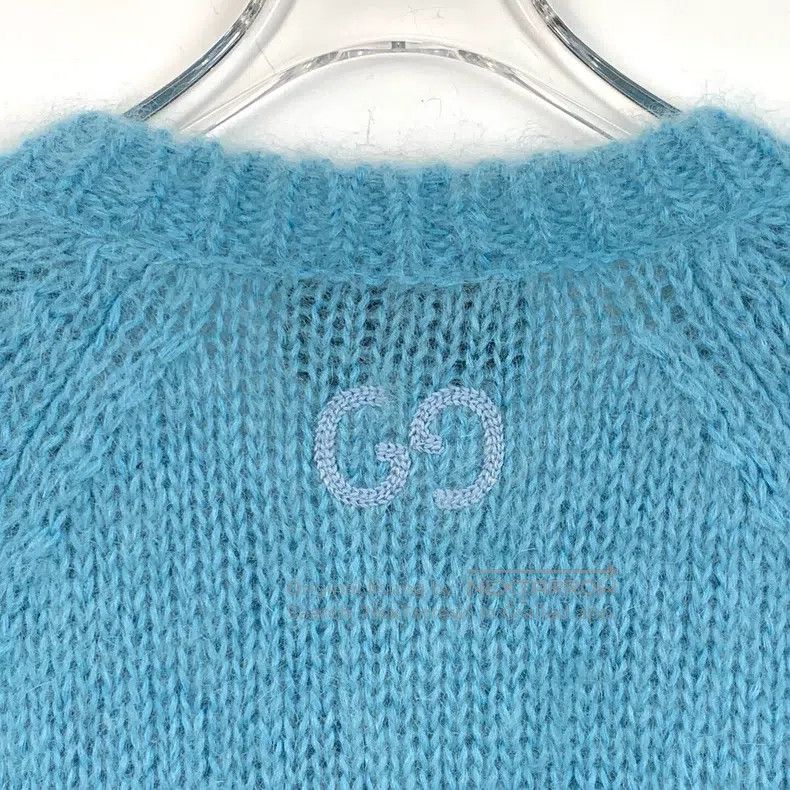 Gucci Gucci Blue horsehair knitted cardigan coat Size XS / US 0-2 / IT 36-38 - 5 Thumbnail