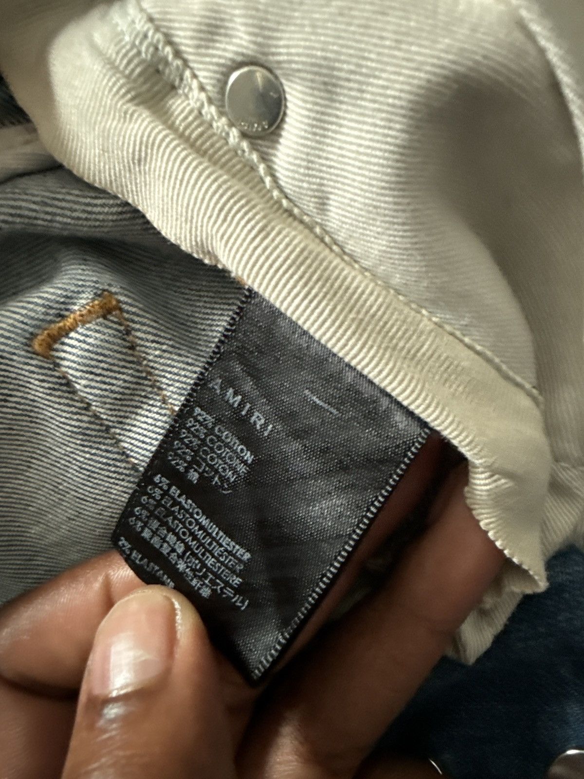Amiri White patch amiri jeans Size US 32 / EU 48 - 2 Thumbnail