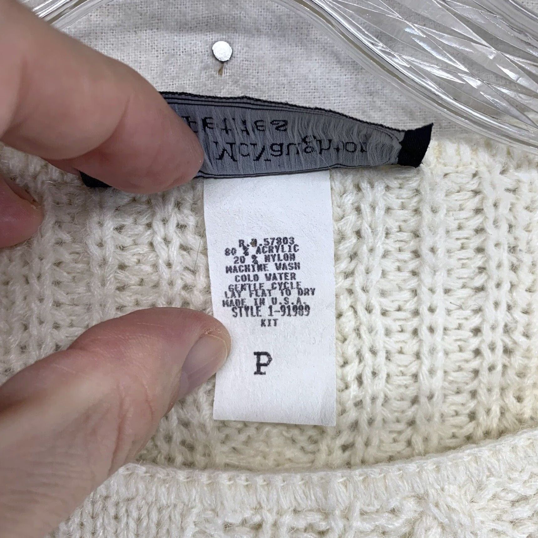 Vintage VINTAGE Norton McNaughton Women’s Sweater Cable Knit Pullover S White Casual 80s 90s USA Size S / US 4 / IT 40 - 7 Thumbnail