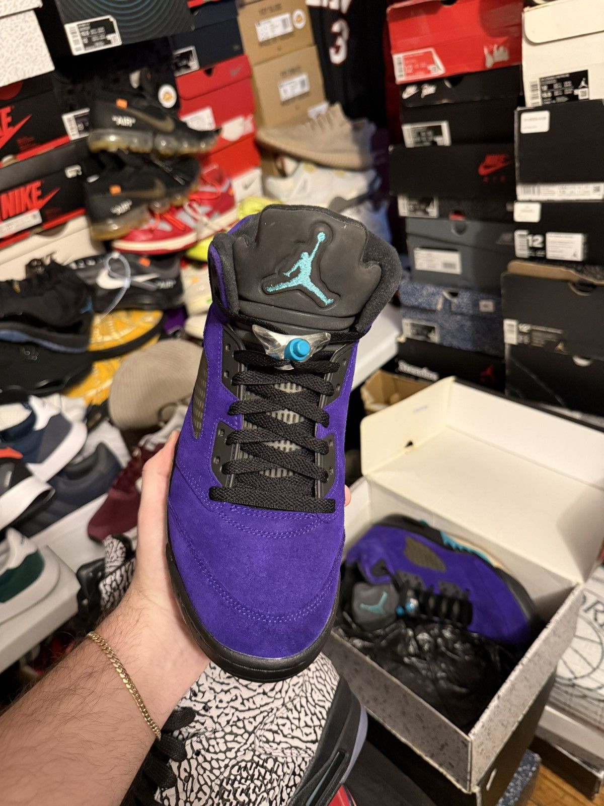 Jordan Brand Jordan retro 5 alternate grape sz 8.5 Size US 8.5 / EU 41-42 - 2 Thumbnail