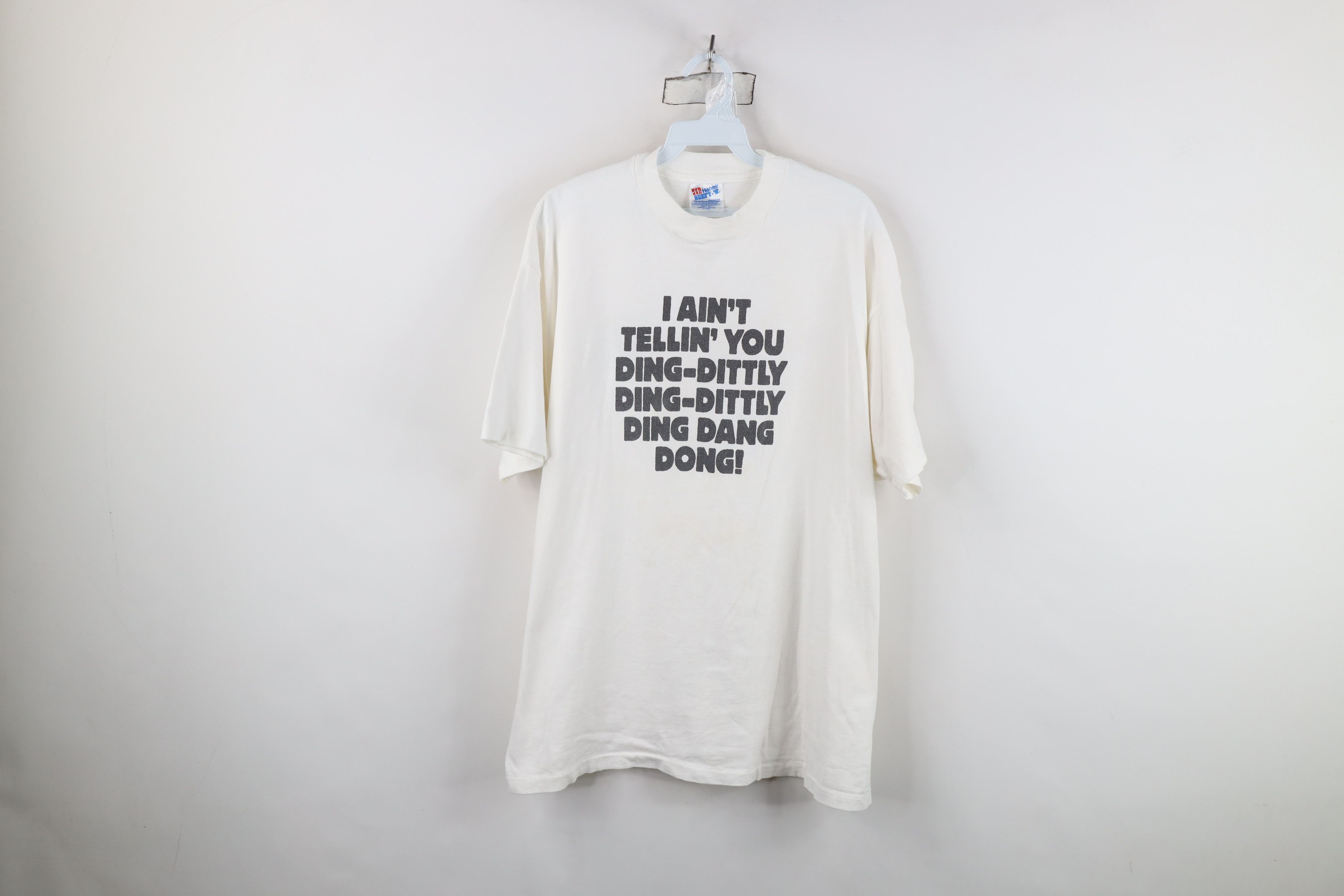 Vintage Vintage 90s I Ain't Tellin You Ding Dittly The War T-Shirt Size US XL / EU 56 / 4 - 1 Thumbnail