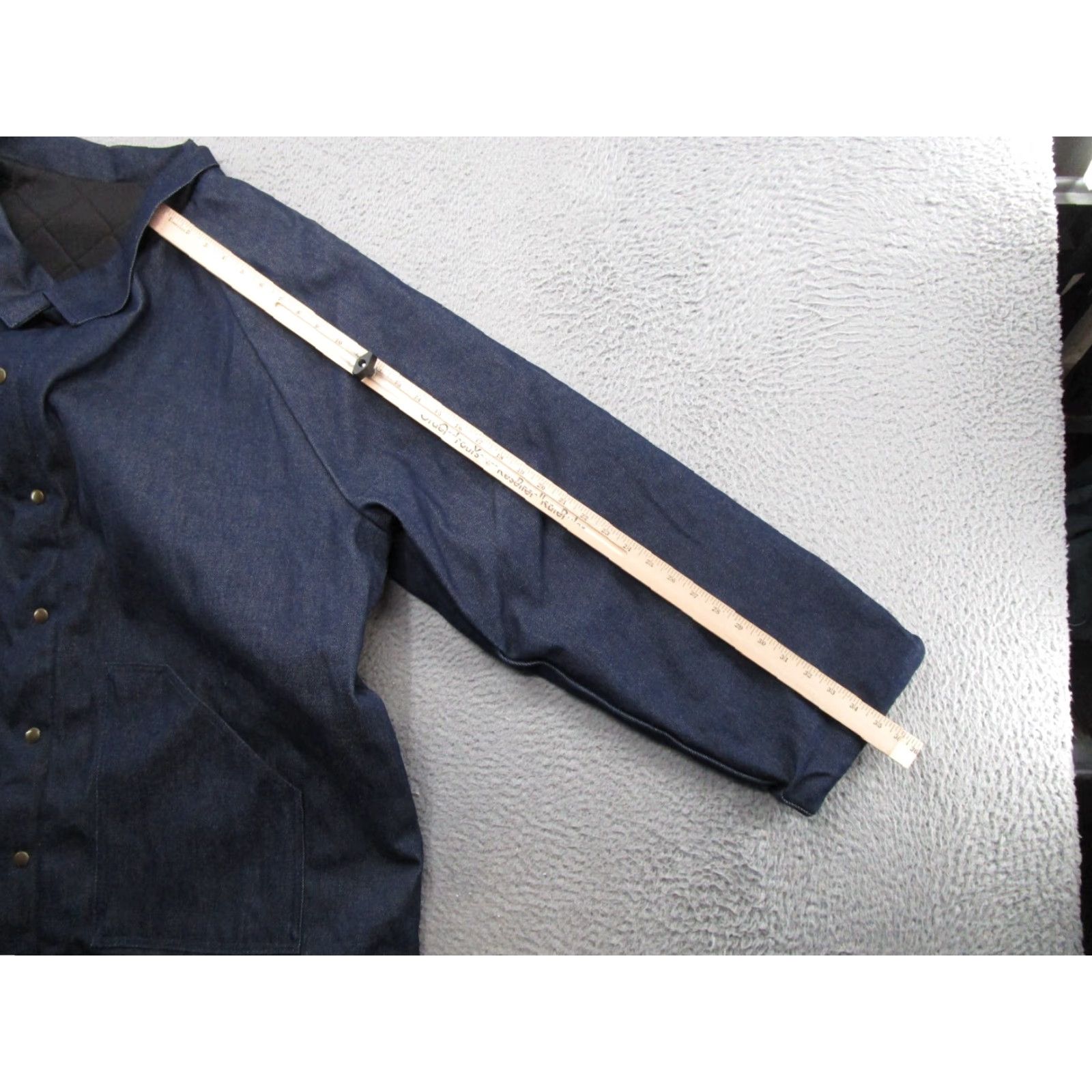 Denime VINTAGE Mitchellville Blue Denim Snap Up Quilt Lined Jacket Mens Size 54/56 Size US L / EU 52-54 / 3 - 6 Thumbnail
