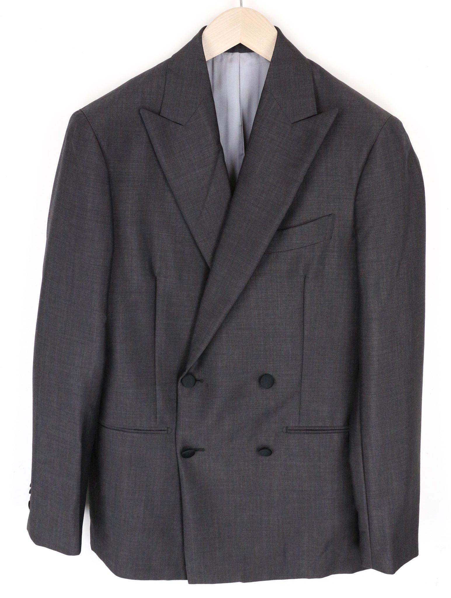 image of Suitsupply Lazio Uk32R Brown Wool Mohair Double-Breasted Peak 71541, Men's (Size 34S)