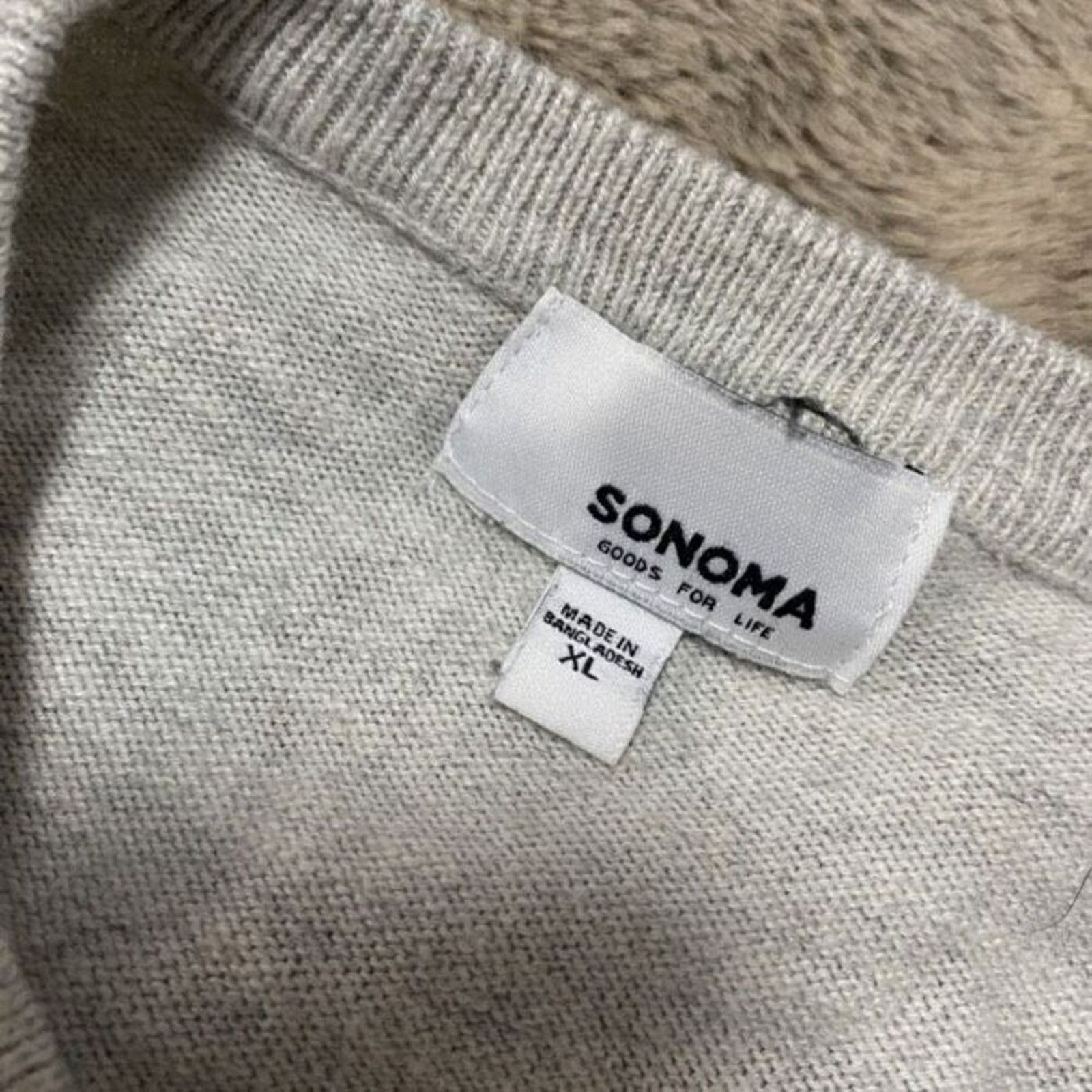 Sonoma Sonoma Gray Neutral Crewneck Knit Sweater | Sz XL Size US XL / EU 56 / 4 - 4 Thumbnail